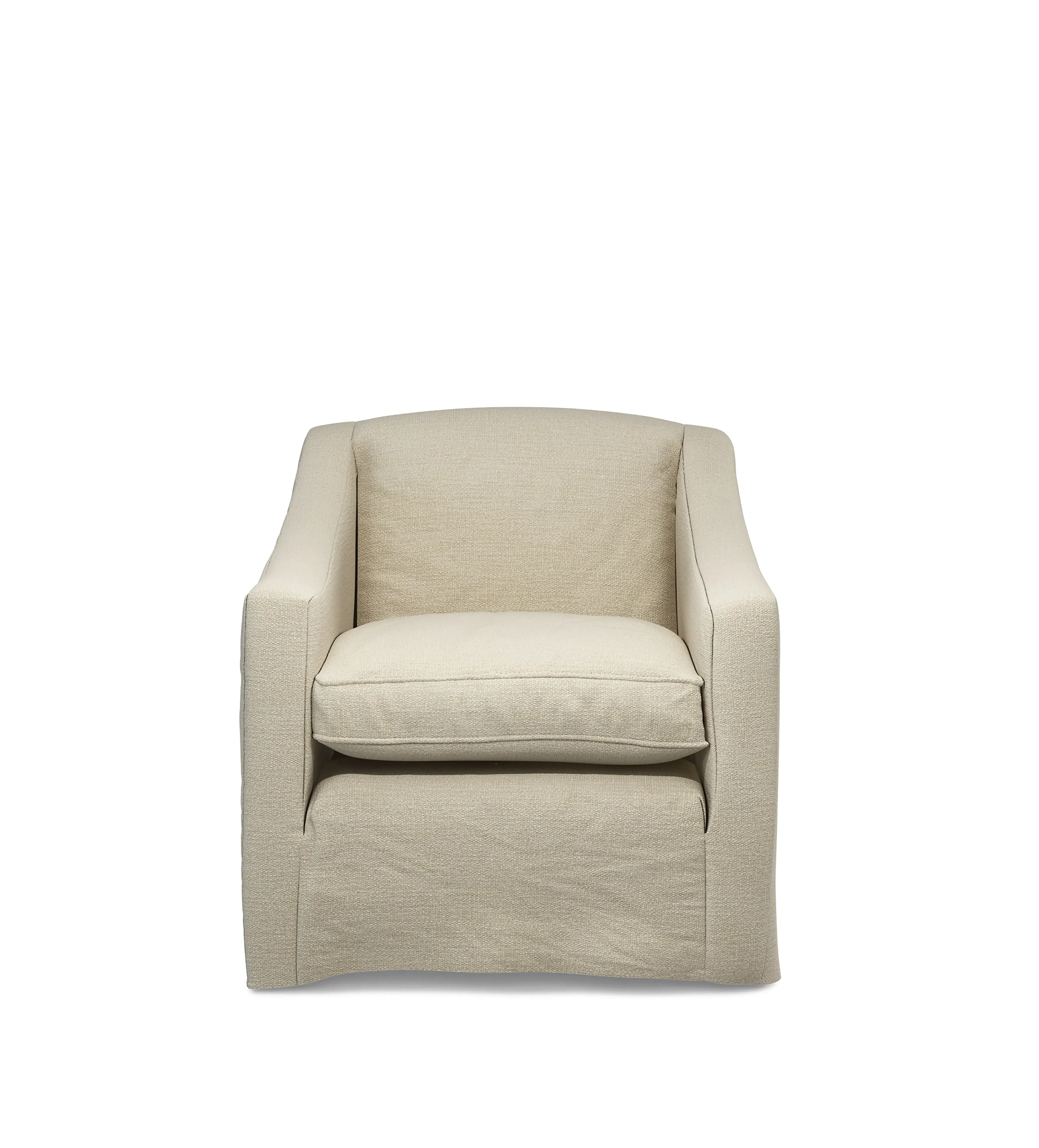 Egerton Clever Linen Loose Cover for Armchair - Dove by OKA