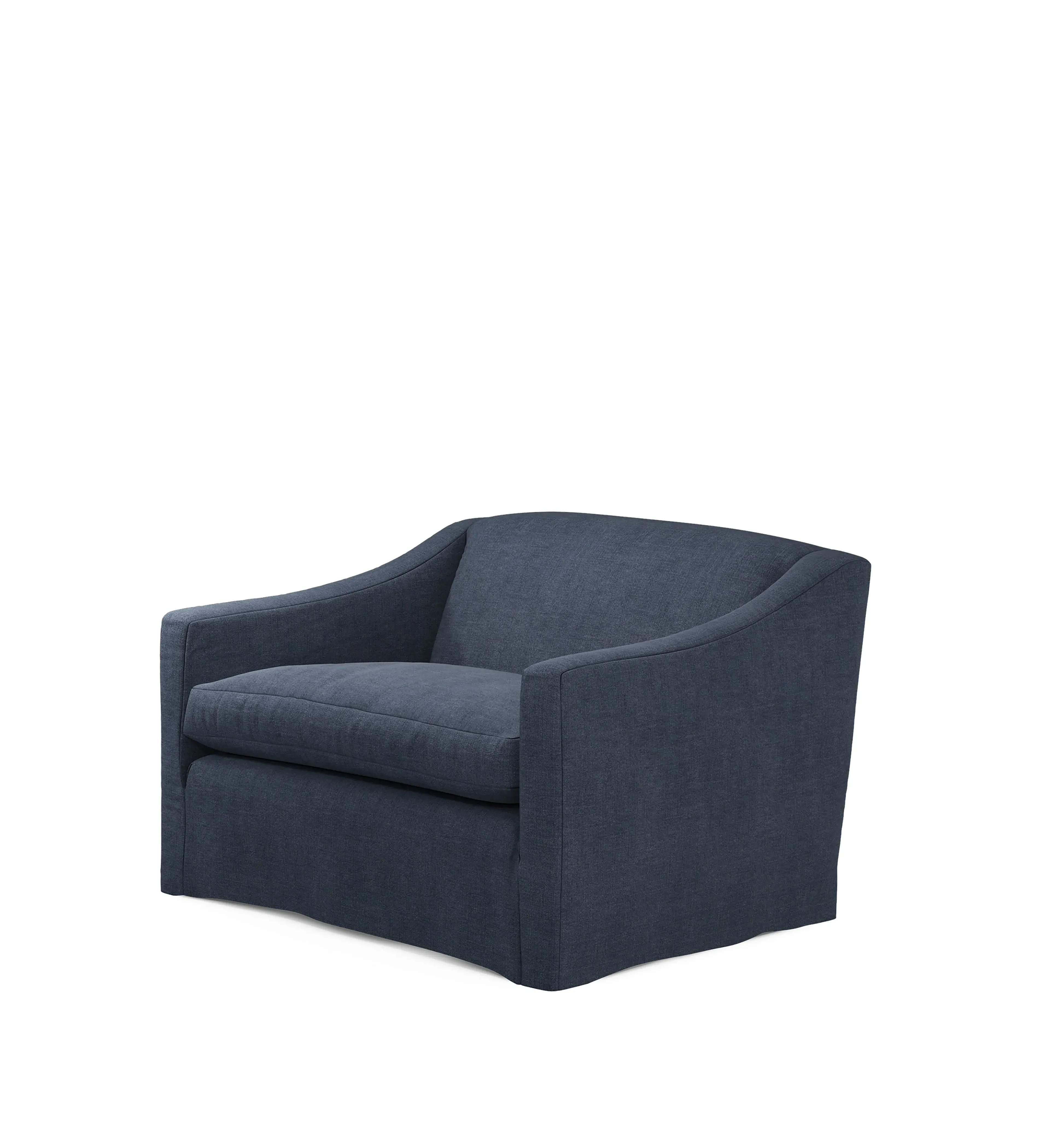 Egerton Loveseat Loose Cover - Petrol, Stonewash Linen alternate view