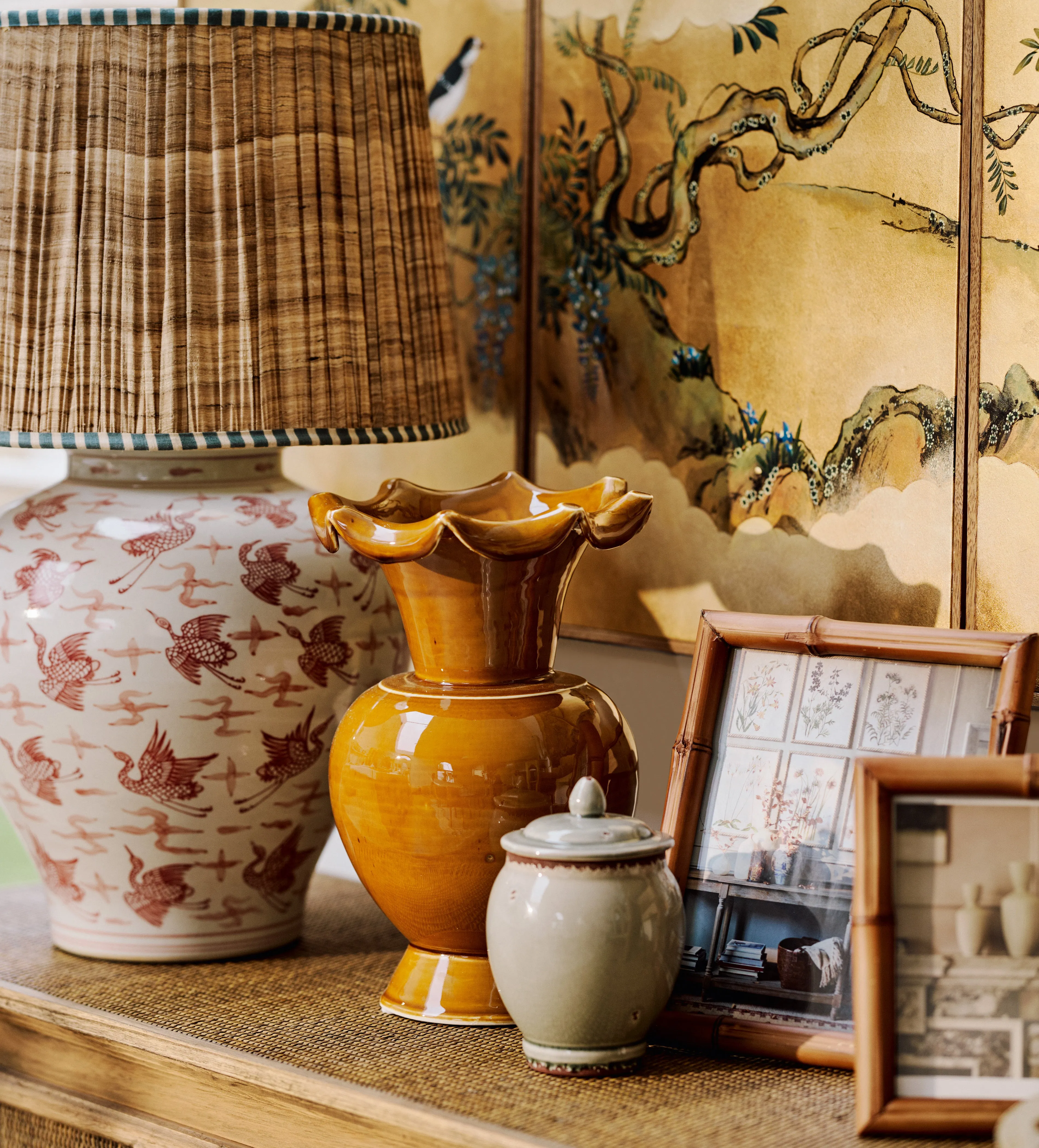 Eleni Ceramic Vase - Mustard product