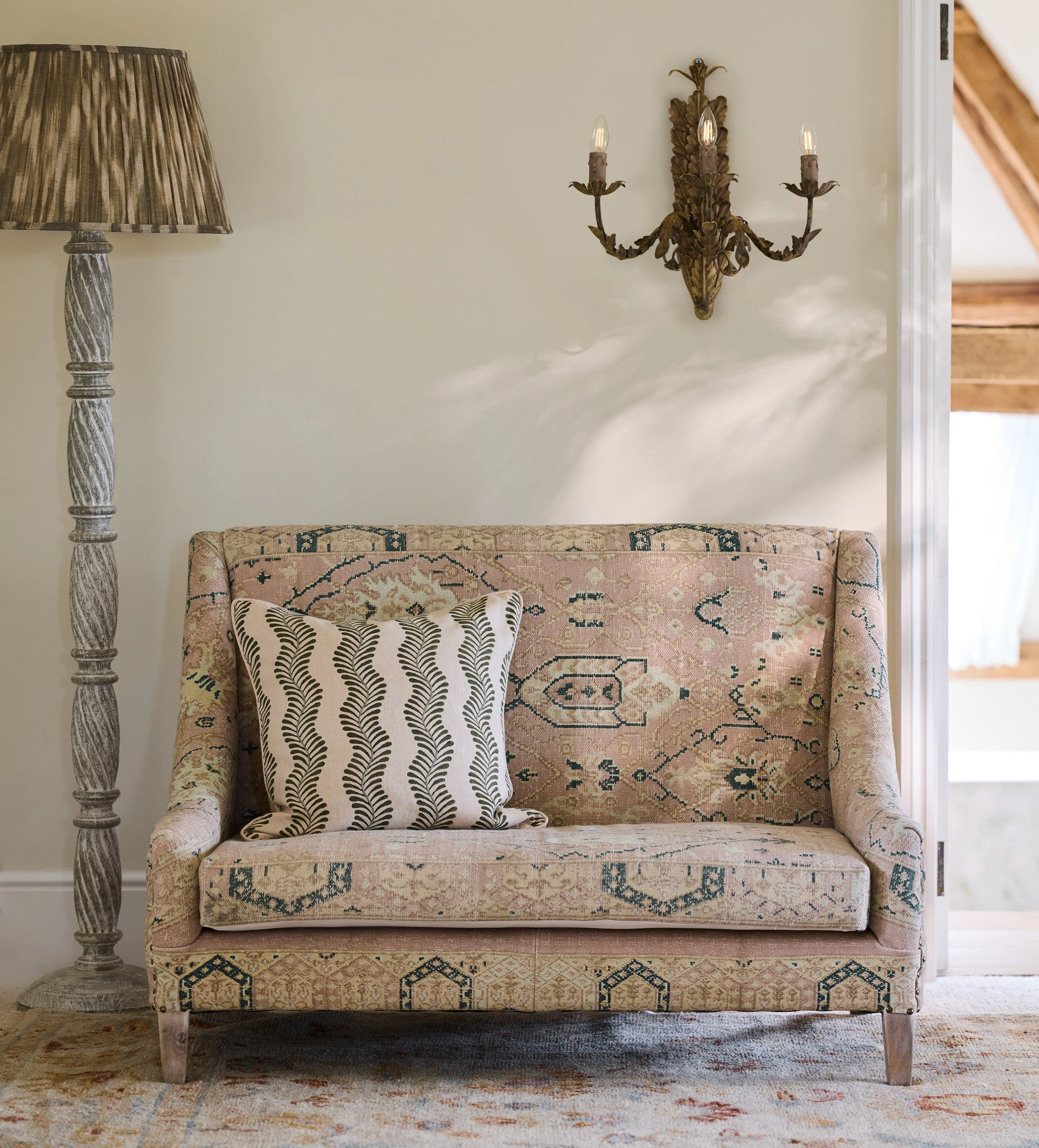 Elsdon 2-Seater Loveseat Sofa - Washed Rose product