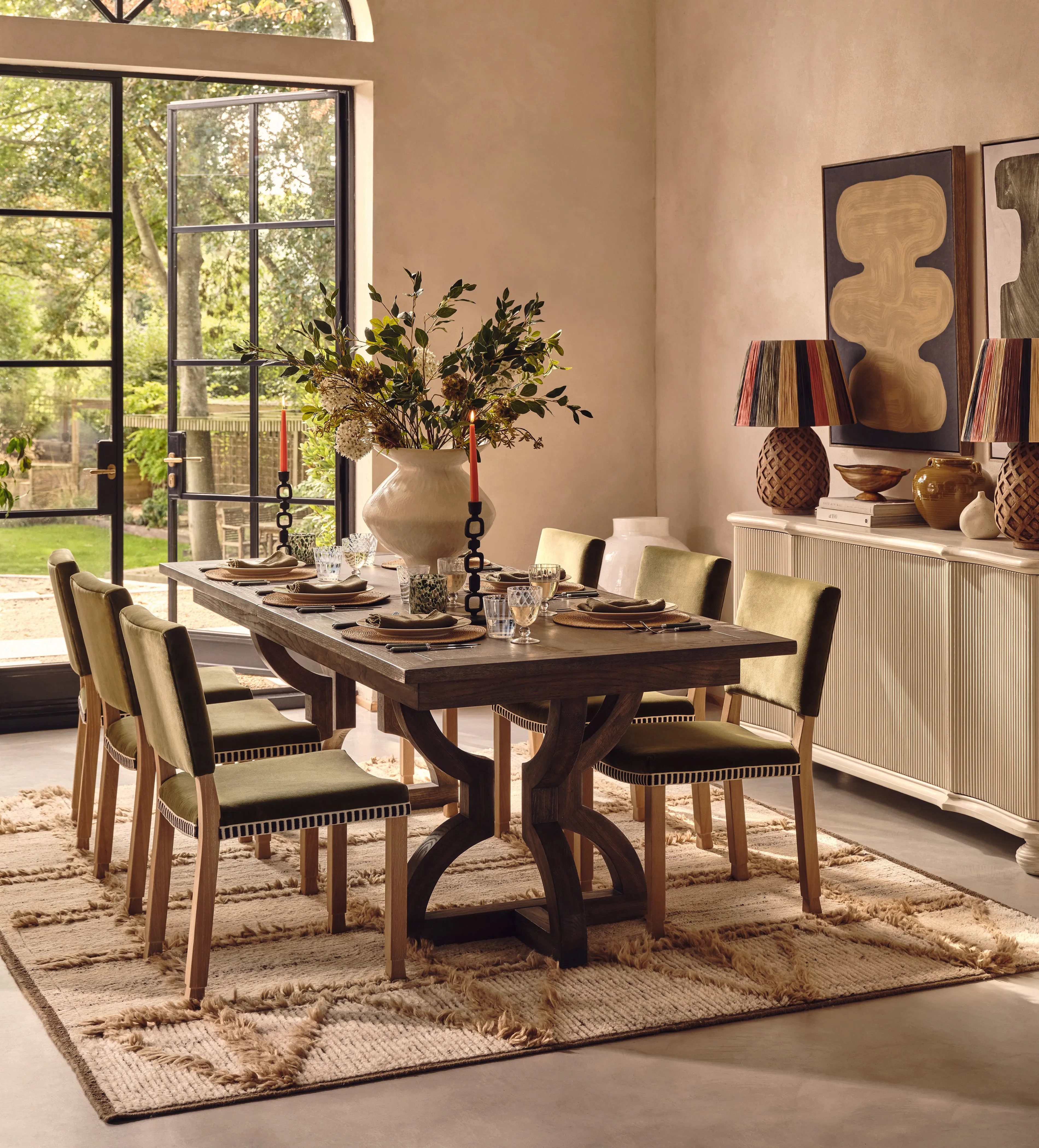 Extendable Dining Table with Butterfly Leaf - Grey, Oak product