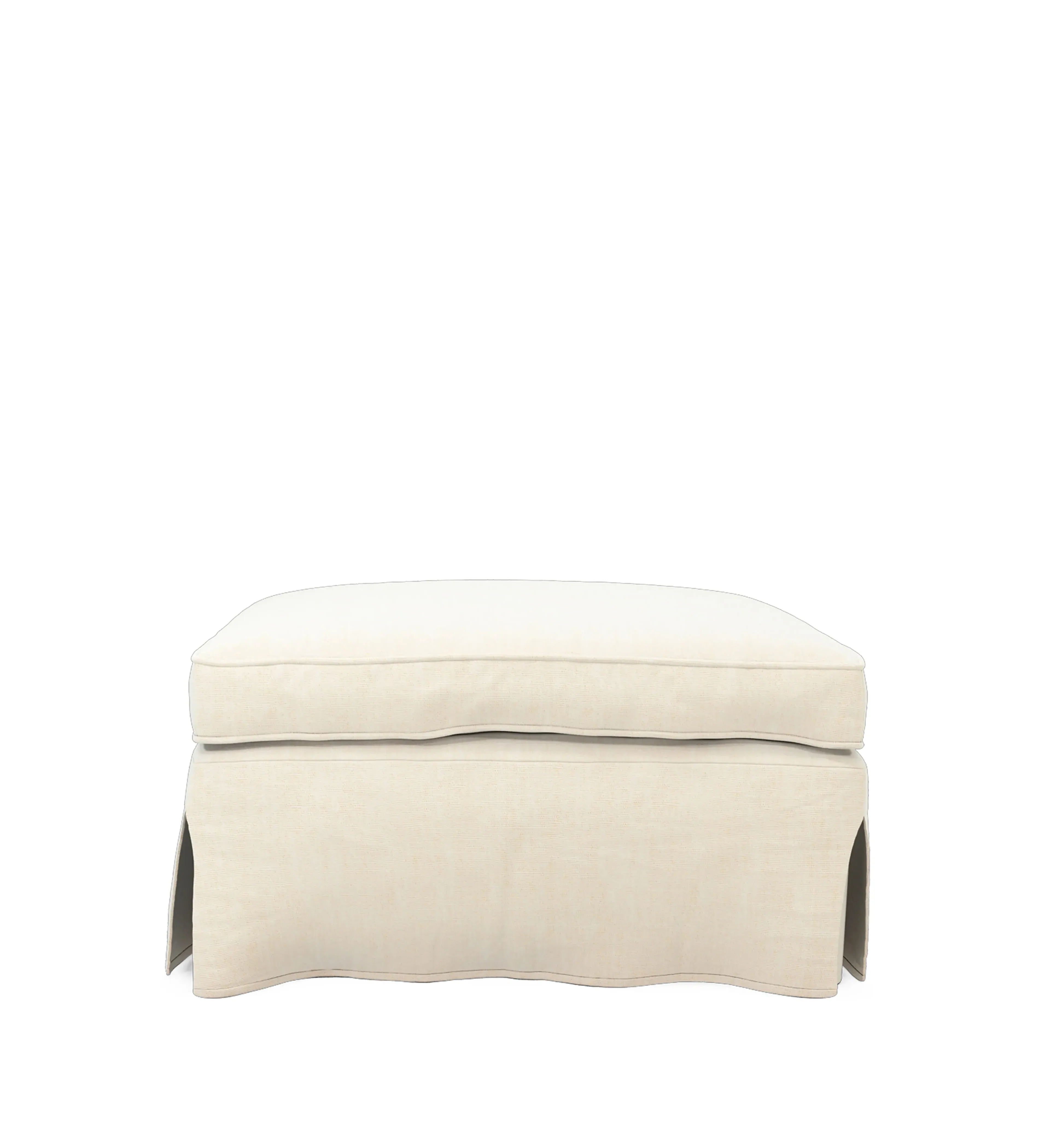 Fanshawe Rectangular Footstool Loose Cover - Oyster, Stonewash Linen product