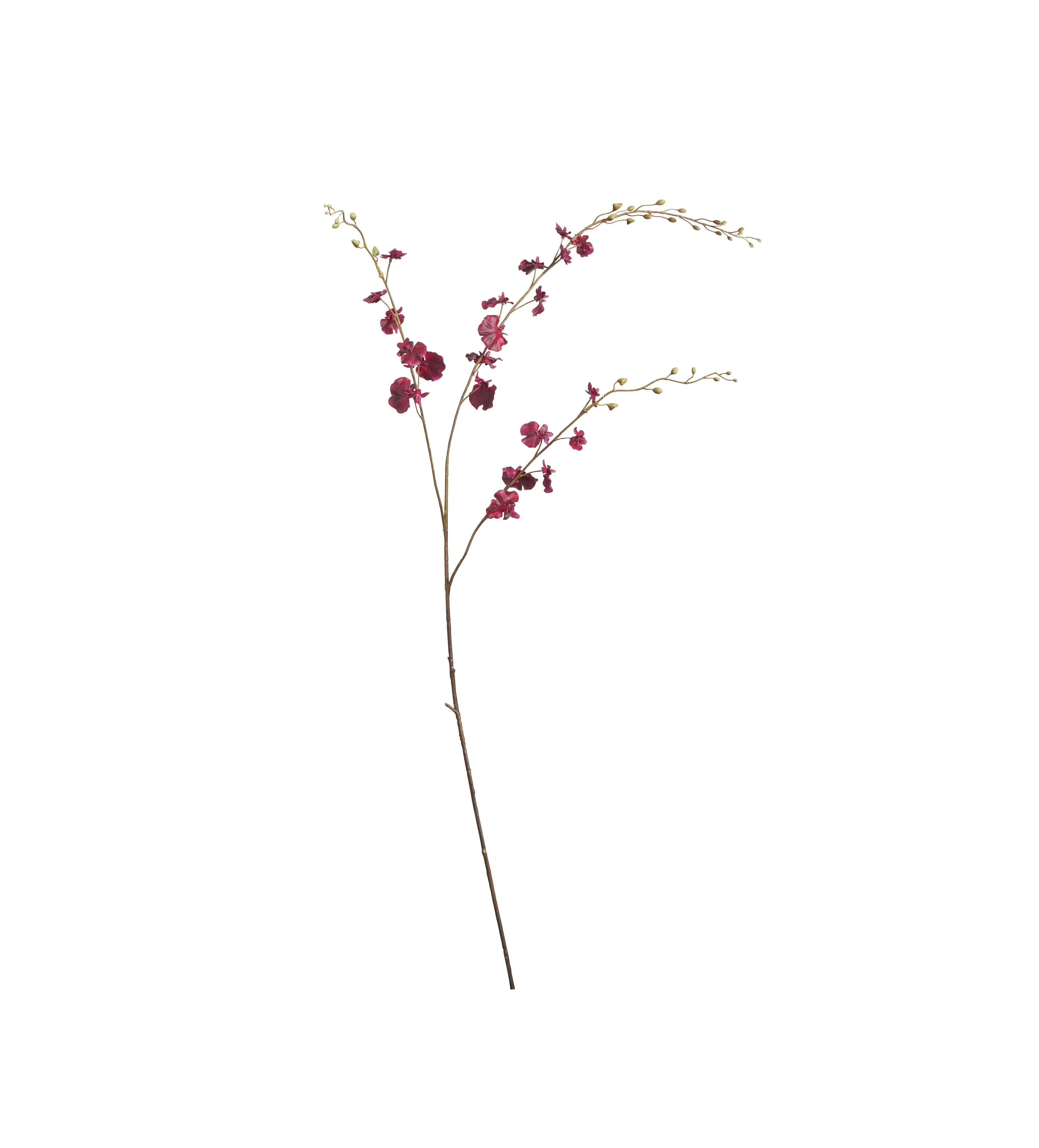 Faux Dancing Lady Orchid Stem - Deep Purple by OKA, image 2