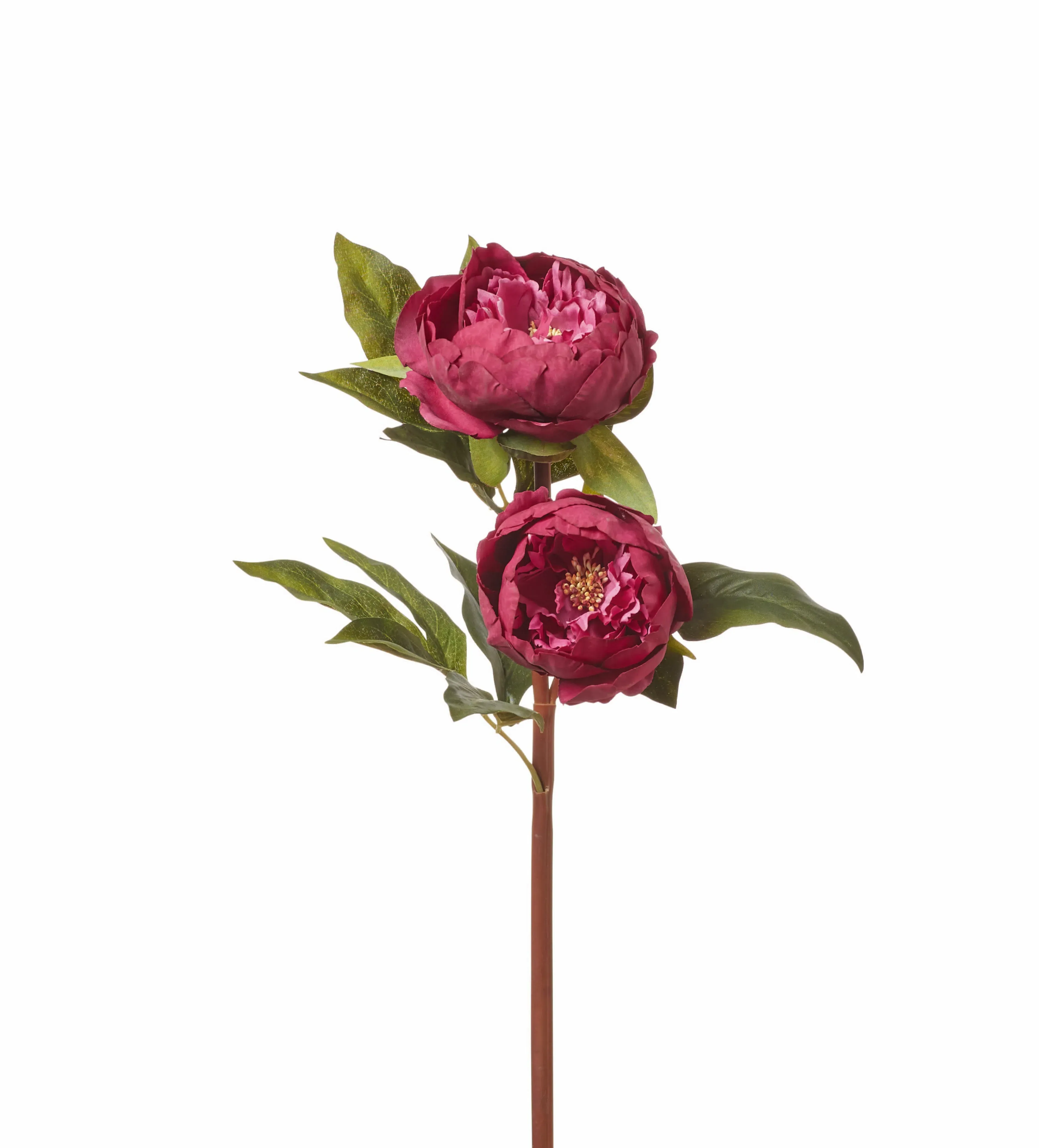 Faux Double Peony Stem - Crimson alternate view
