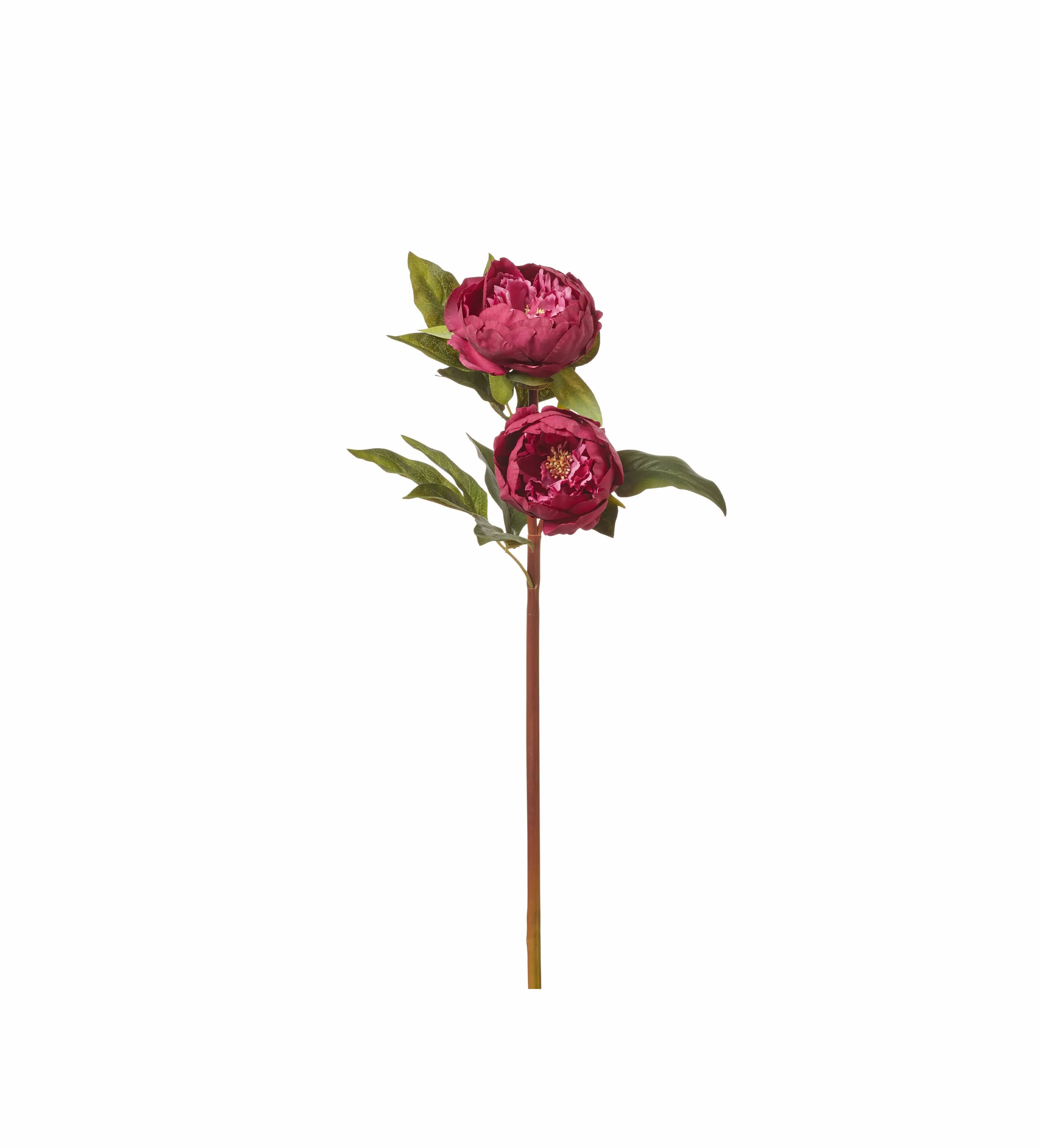 Faux Double Peony Stem - Crimson product