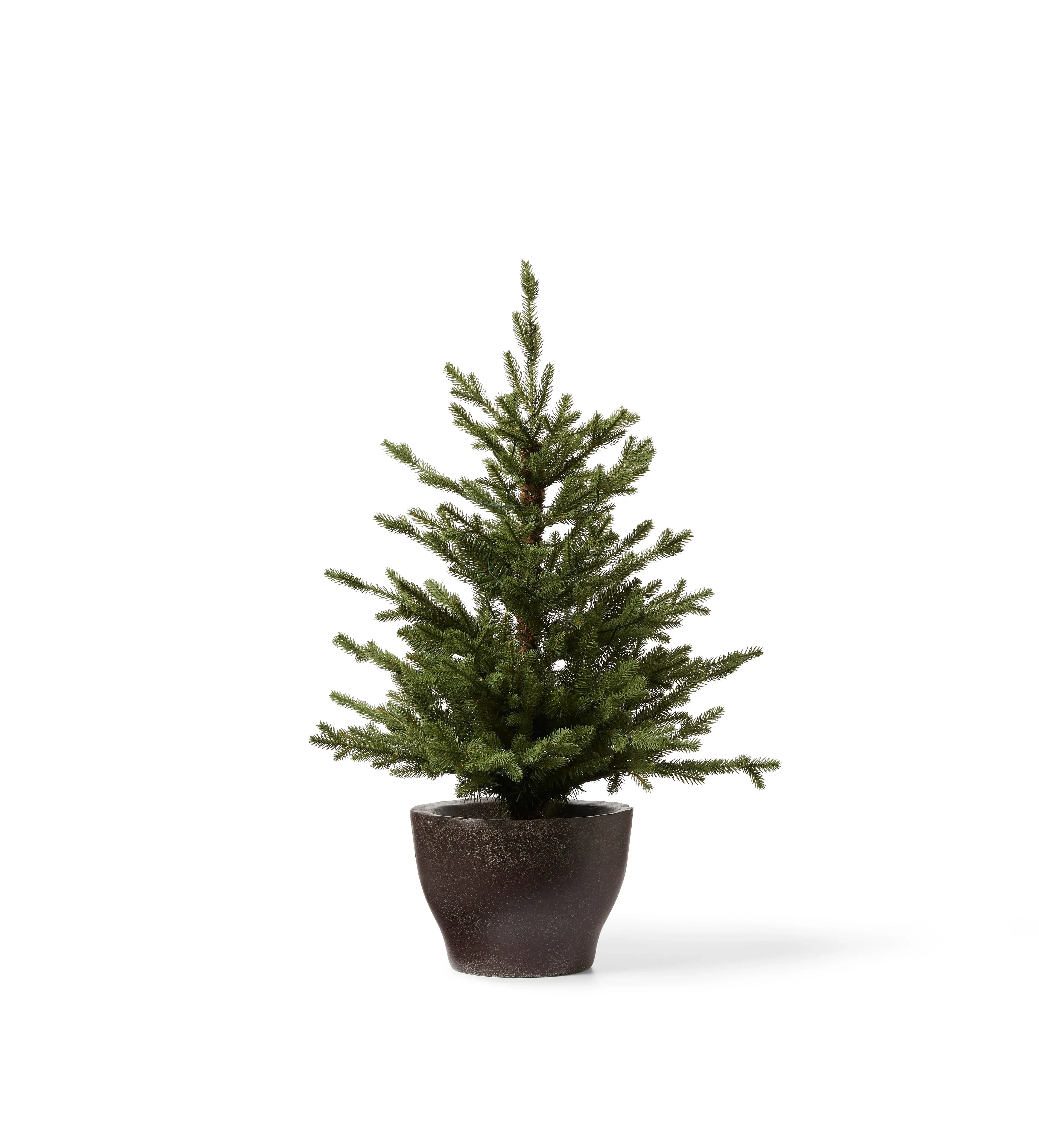 Faux Pre-Lit Potted Spruce Christmas Tree by OKA