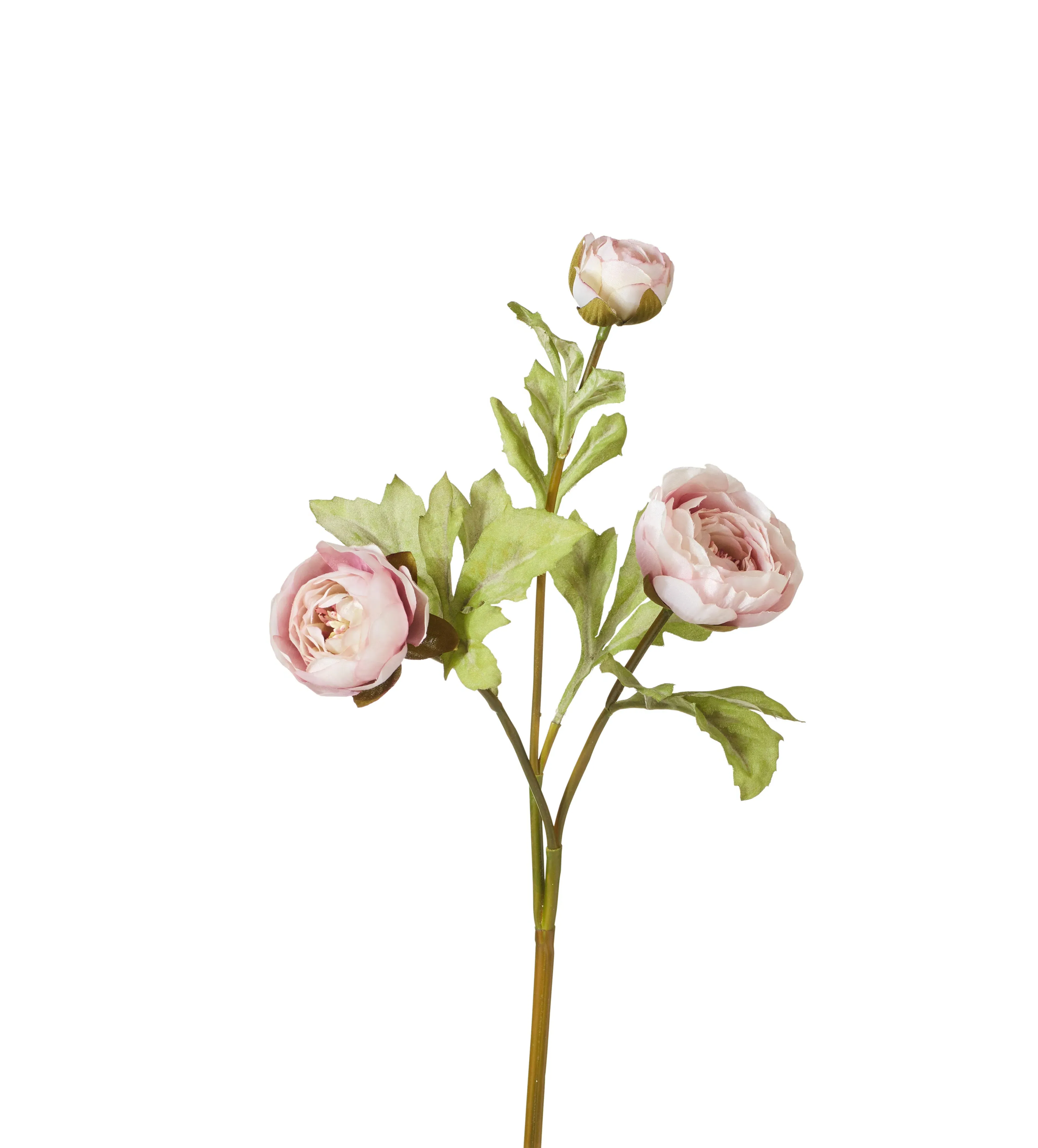 Faux Tea Rose Stem - Pink, Artificial Flower by OKA, alternate view