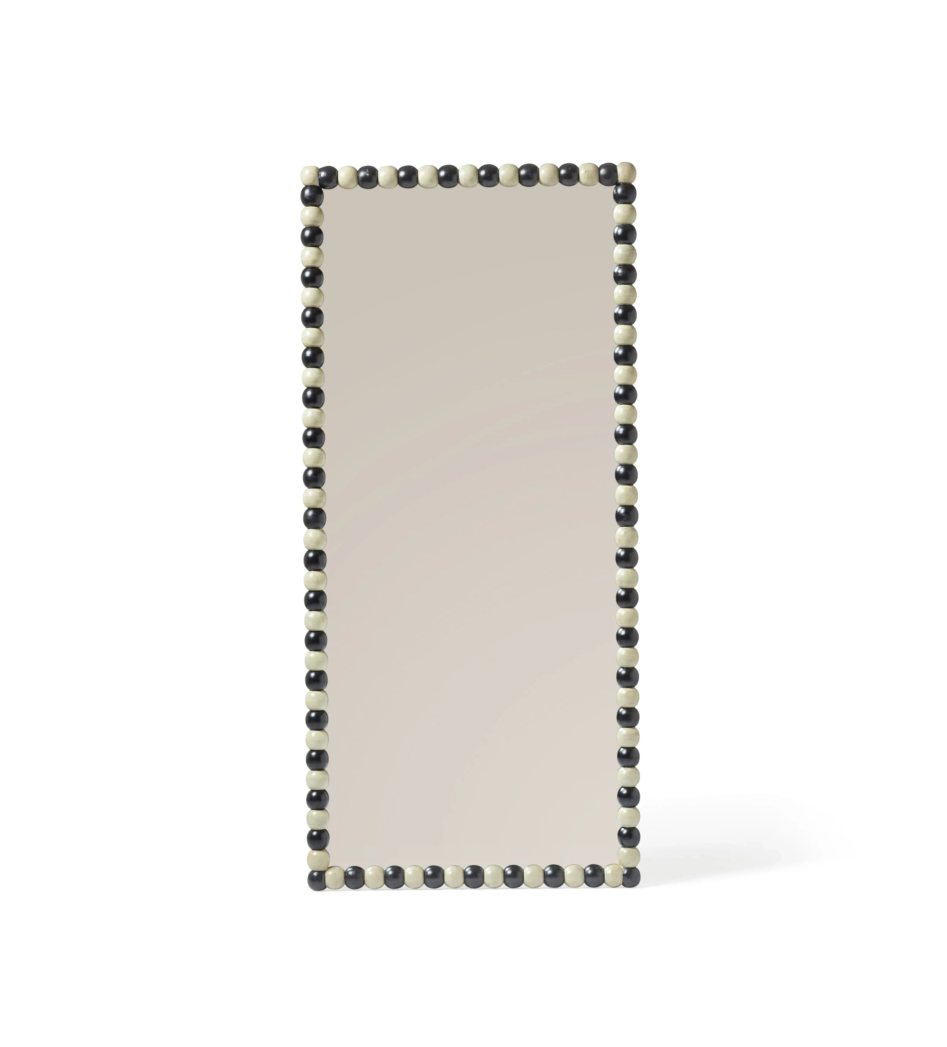 Floor-Standing Mirror with Carved Frame - Mango Wood by OKA, alternate view