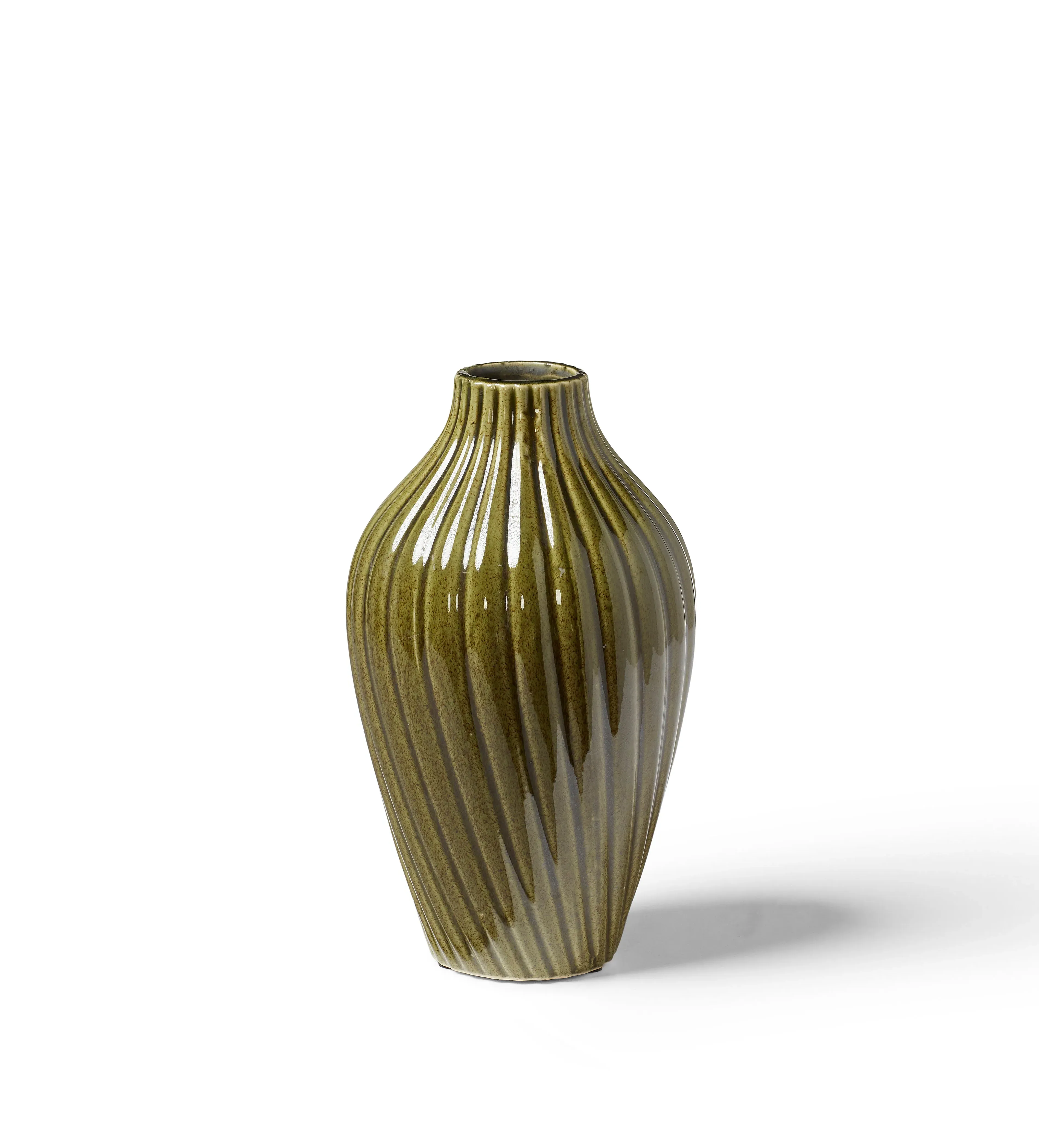 Flusso Large Twist Vase - Green, Ceramic alternate view