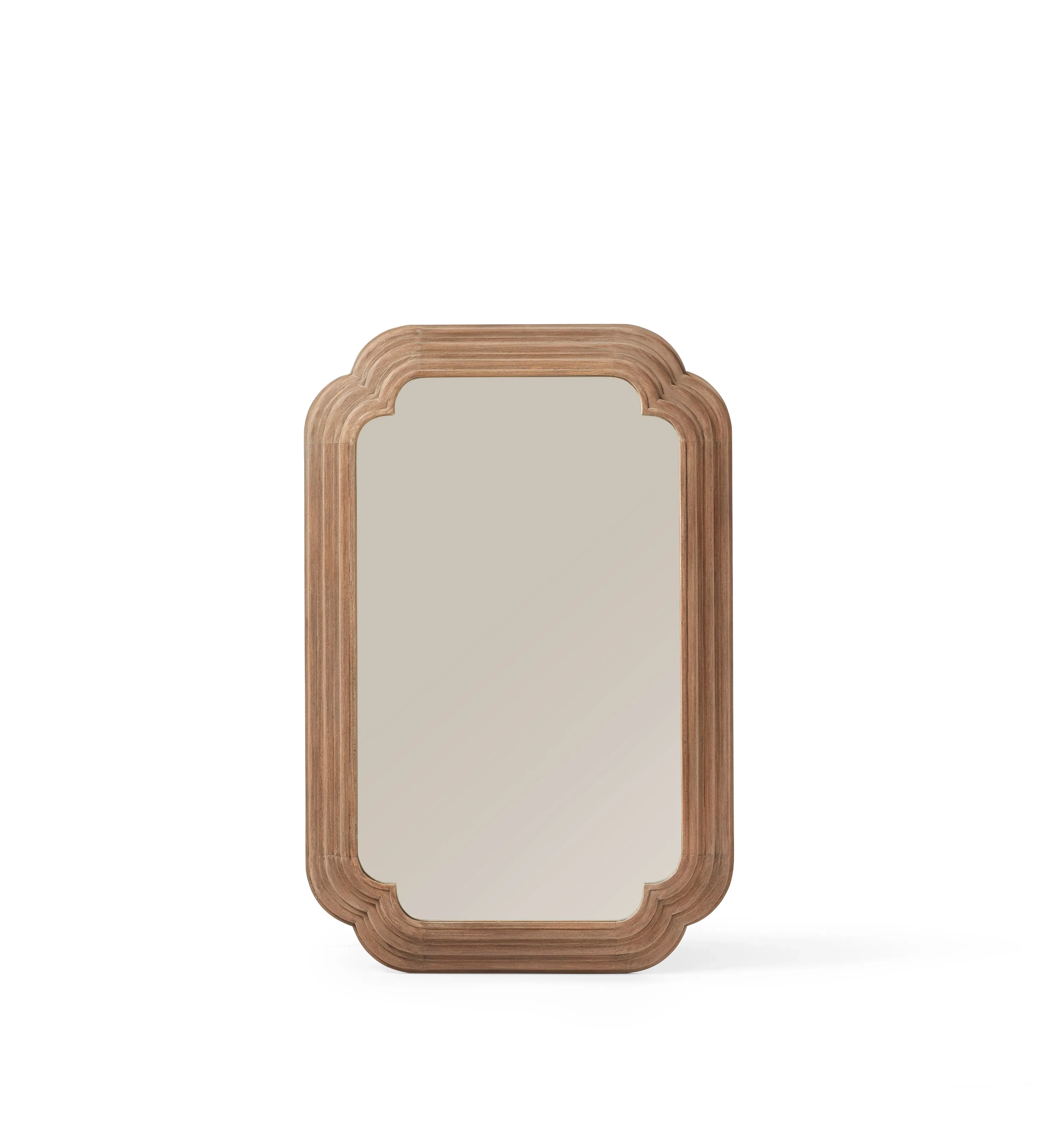 Hambling Oval Wall Mirror - Natural, Bayur Wood by OKA, alternate view
