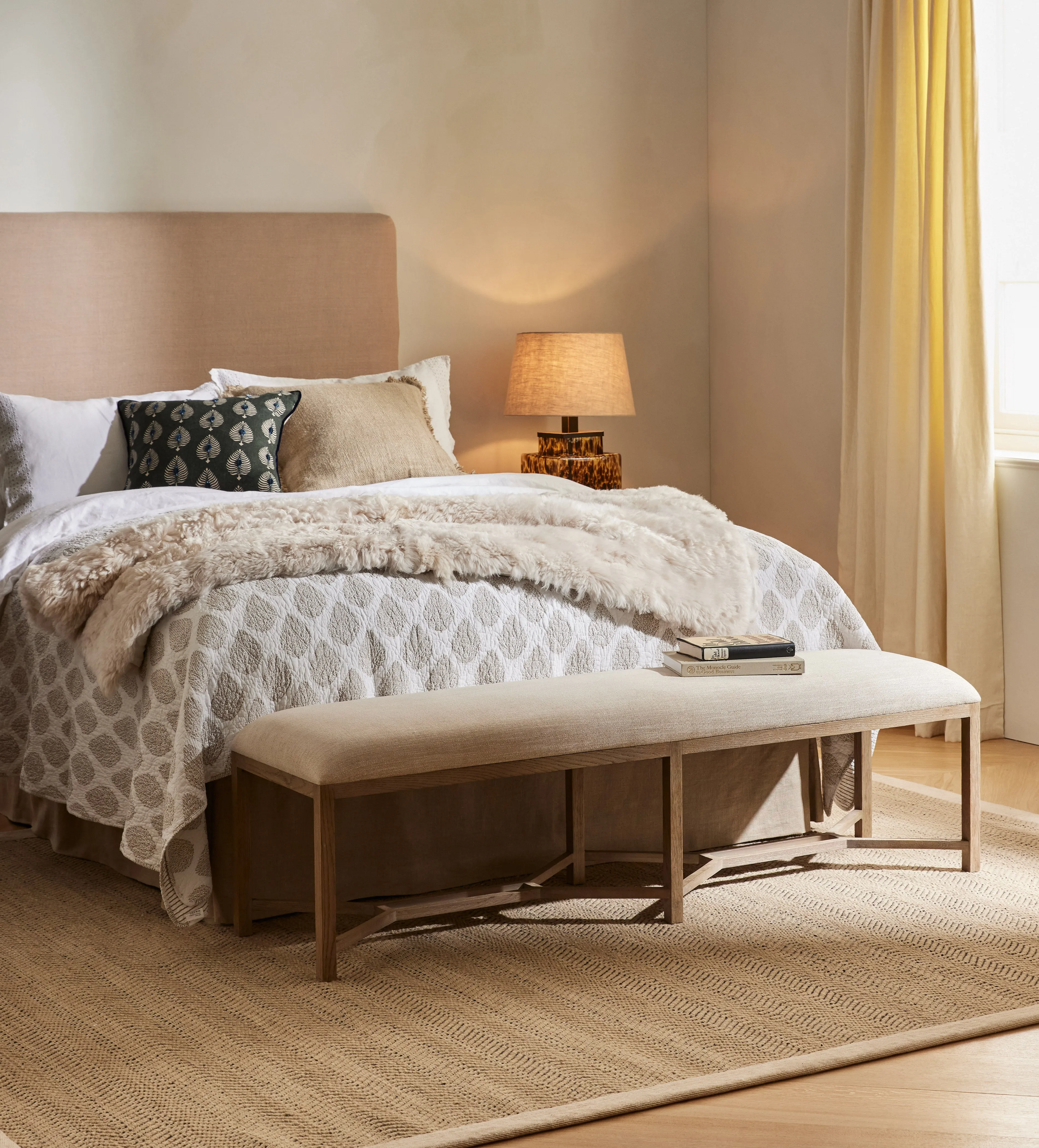 Hester Bench - Flaxen, Linen product