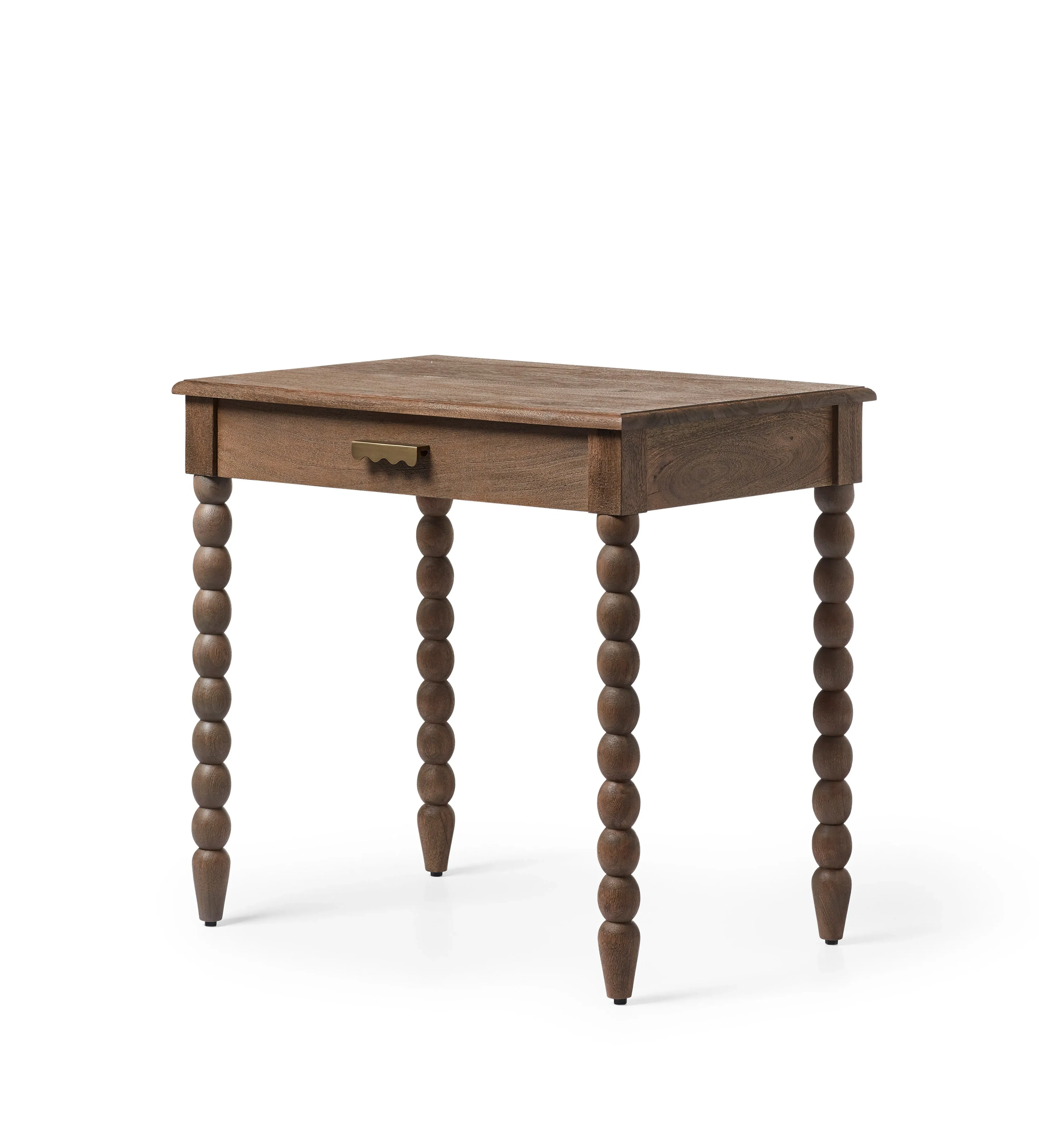 Hilltop Acacia Wood Writing Desk - Smoked Acacia by OKA, alternate view