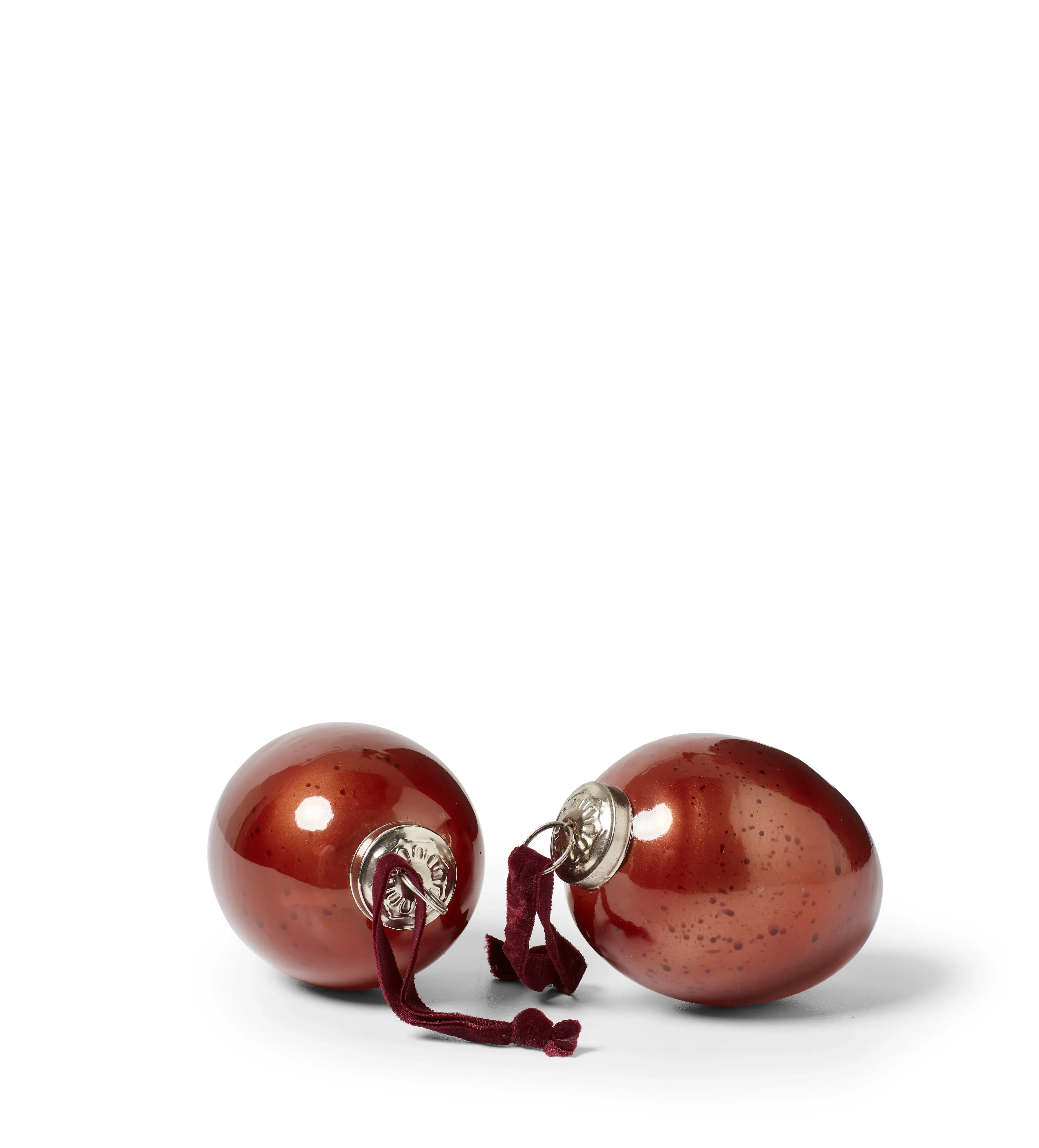 Ignis Glass Baubles Pair - Multi by OKA, image 2