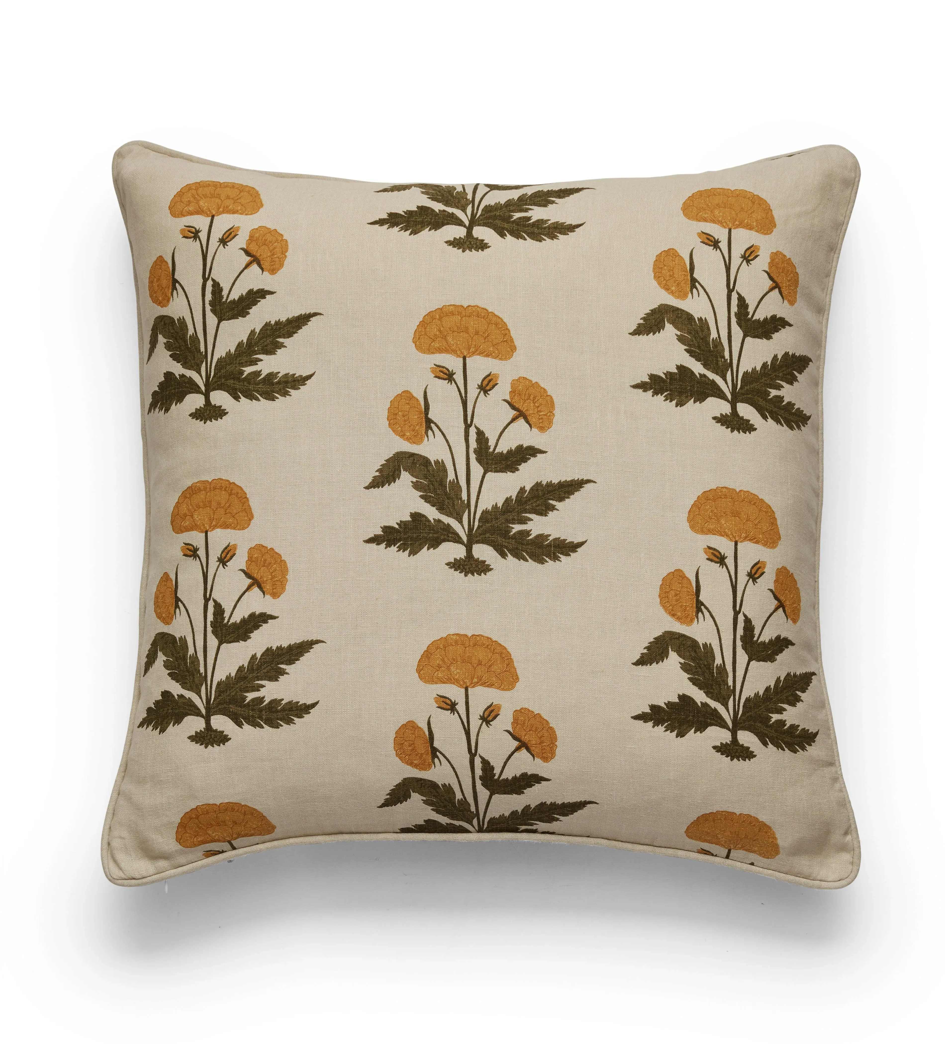 Imber Poppy Cushion Cover - Indian Yellow, Linen Lyocell alternate view
