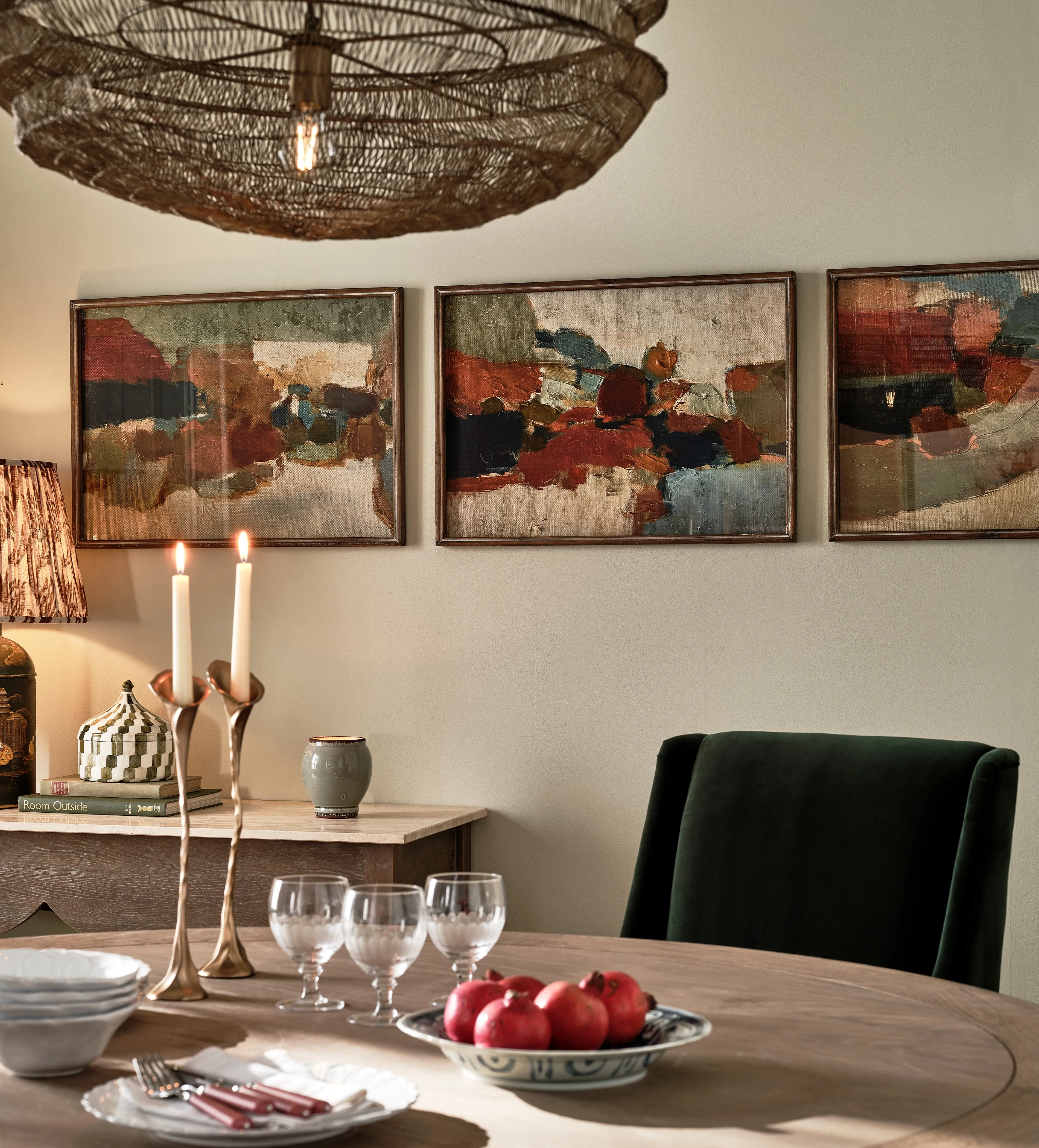Inverno Set of Three Framed Prints - Multi by OKA