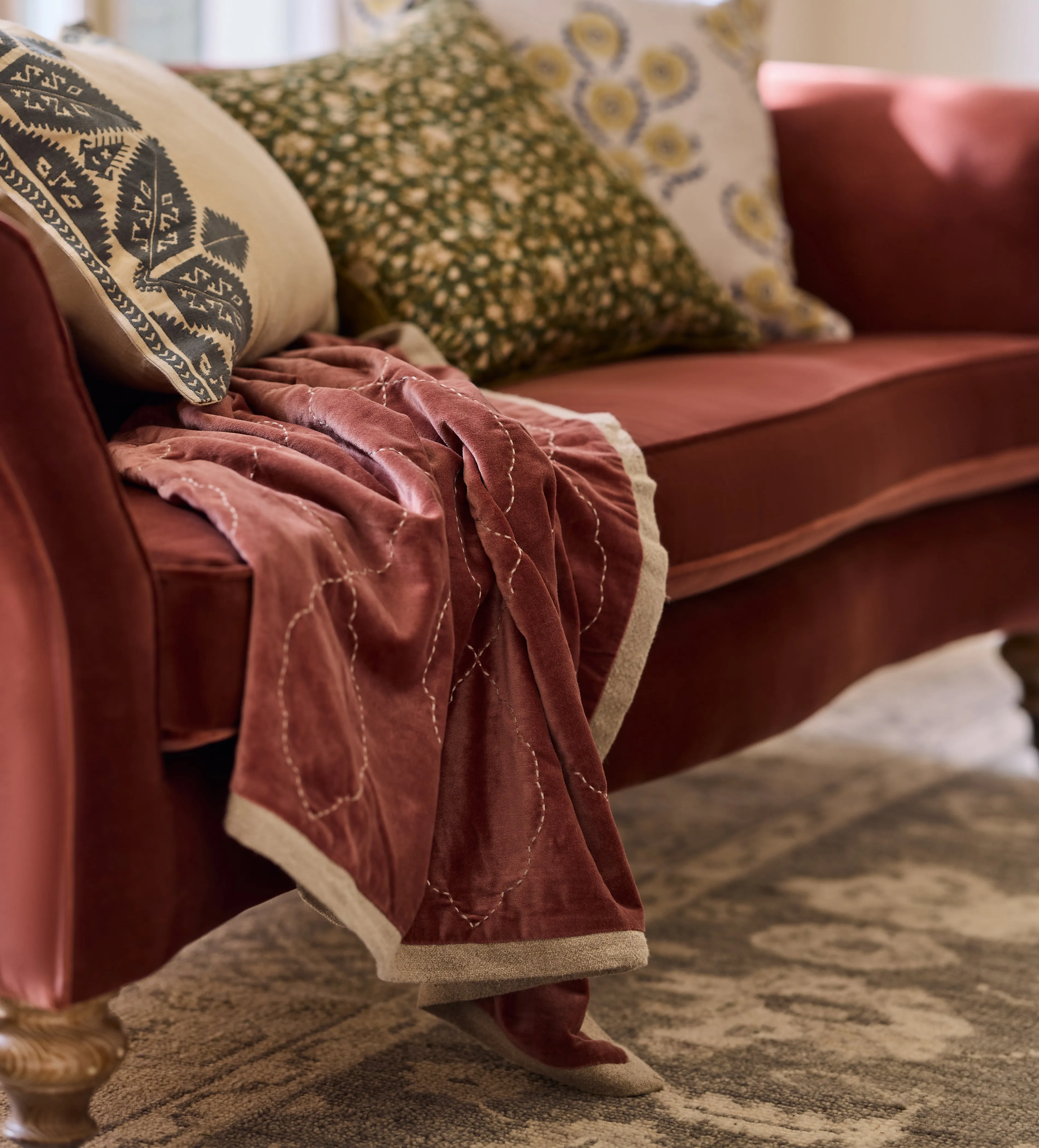 Isla Kantha Throw - Earthy Red product