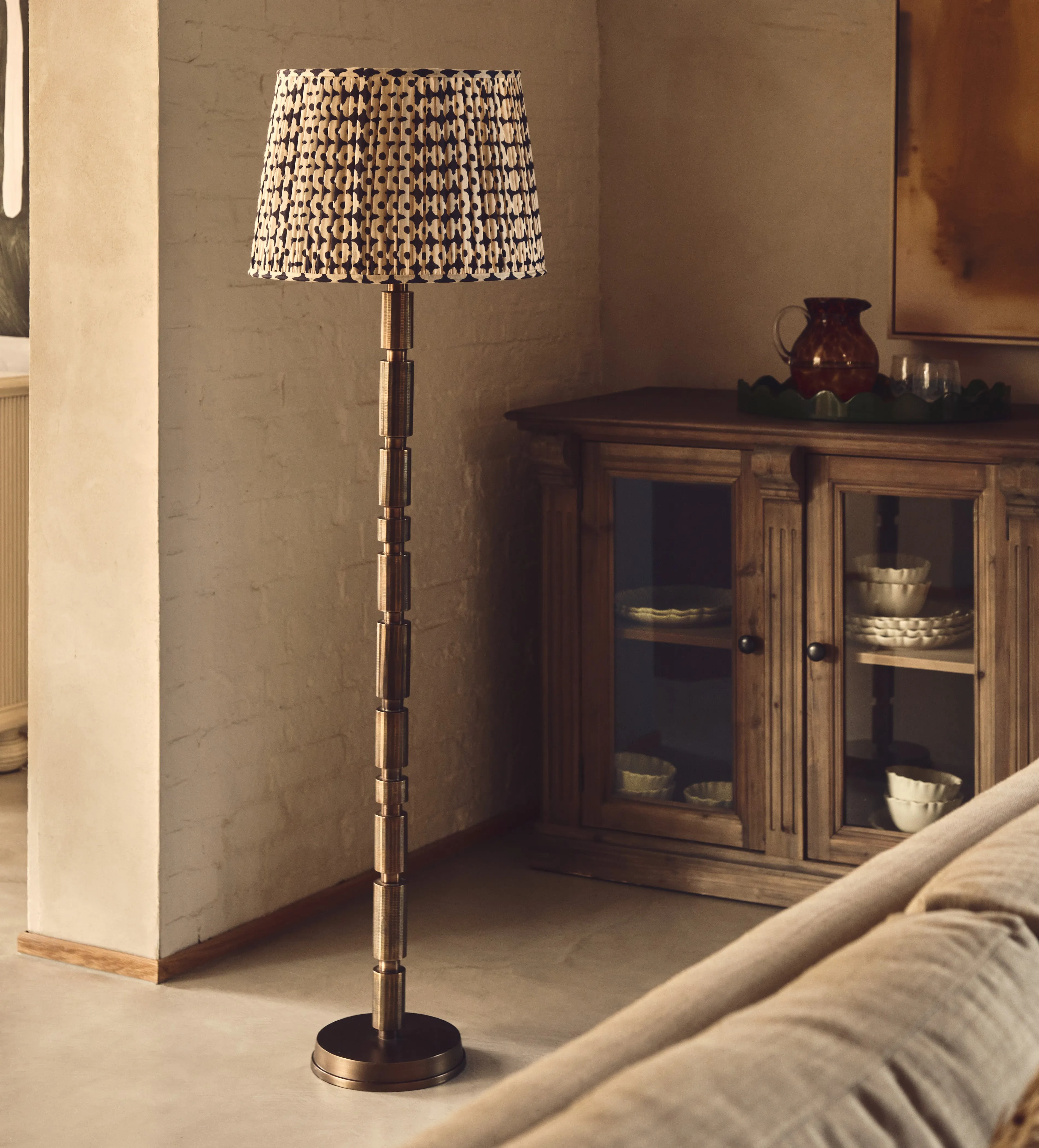 Jameo Floor Lamp Base - Antique Bronze, Aluminium by OKA