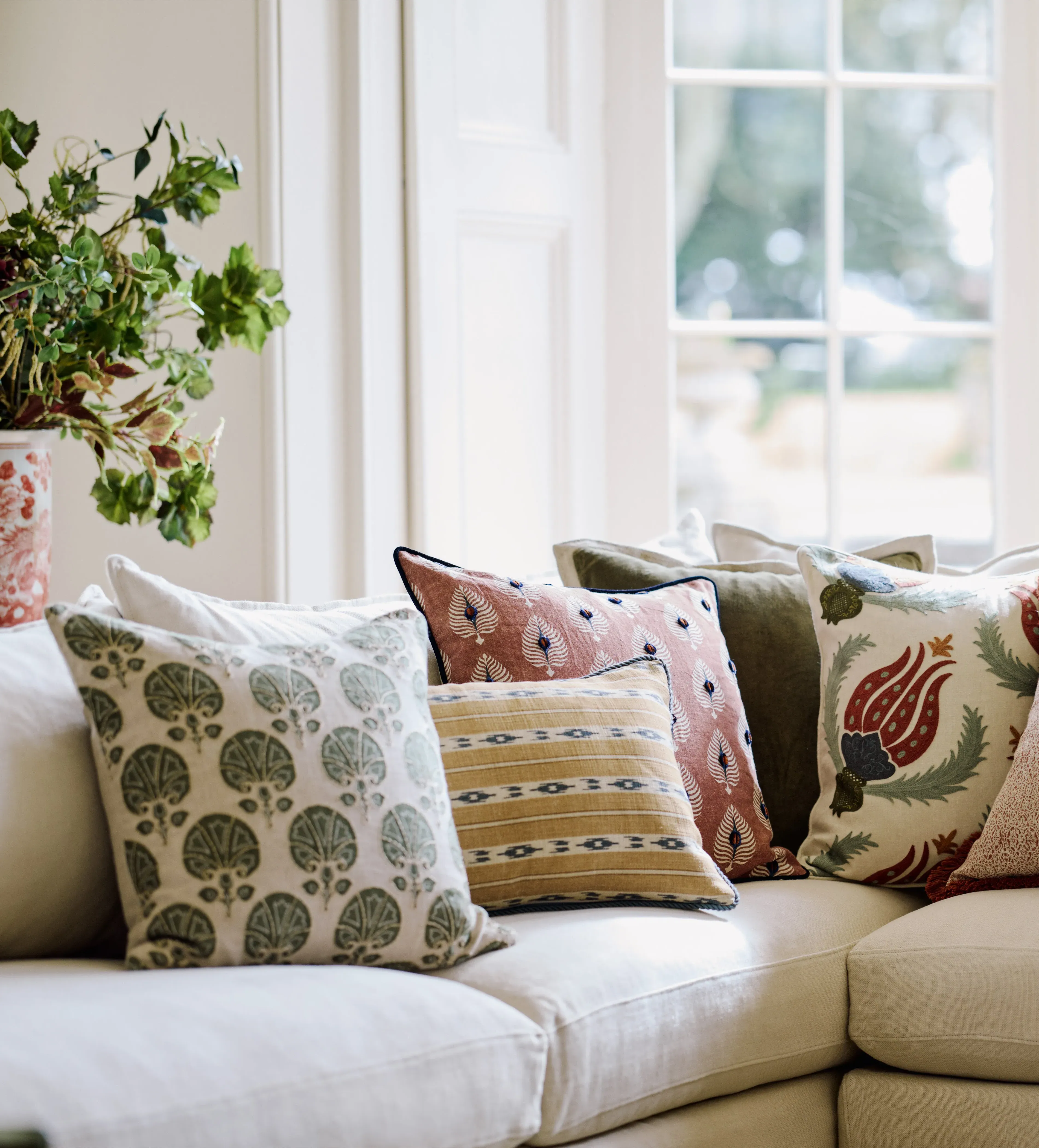 Kabibi Cushion Cover - Moss, Linen product