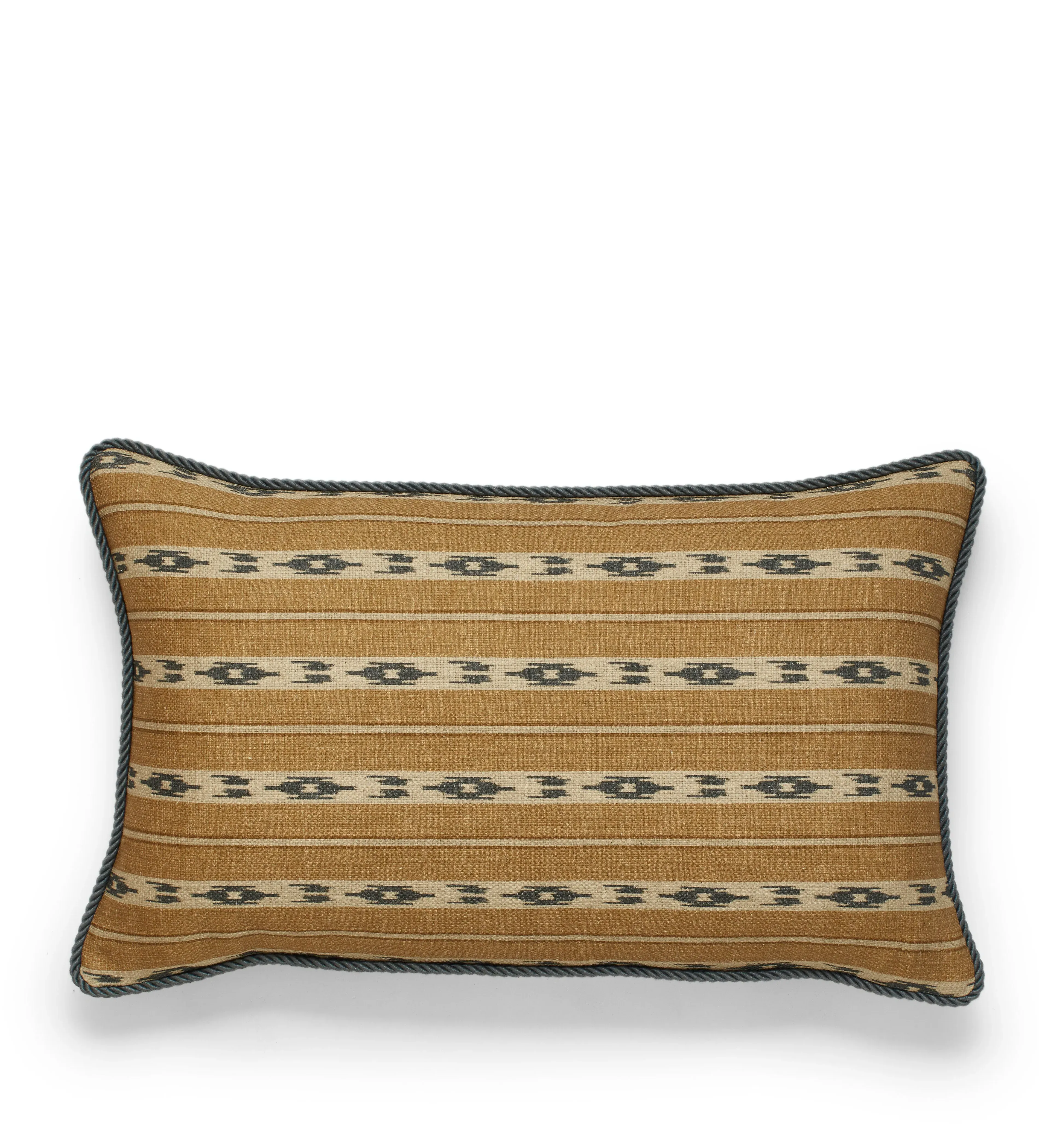 Kalimantan Cushion Cover - Ochre/Petrol, Cotton & Hemp alternate view