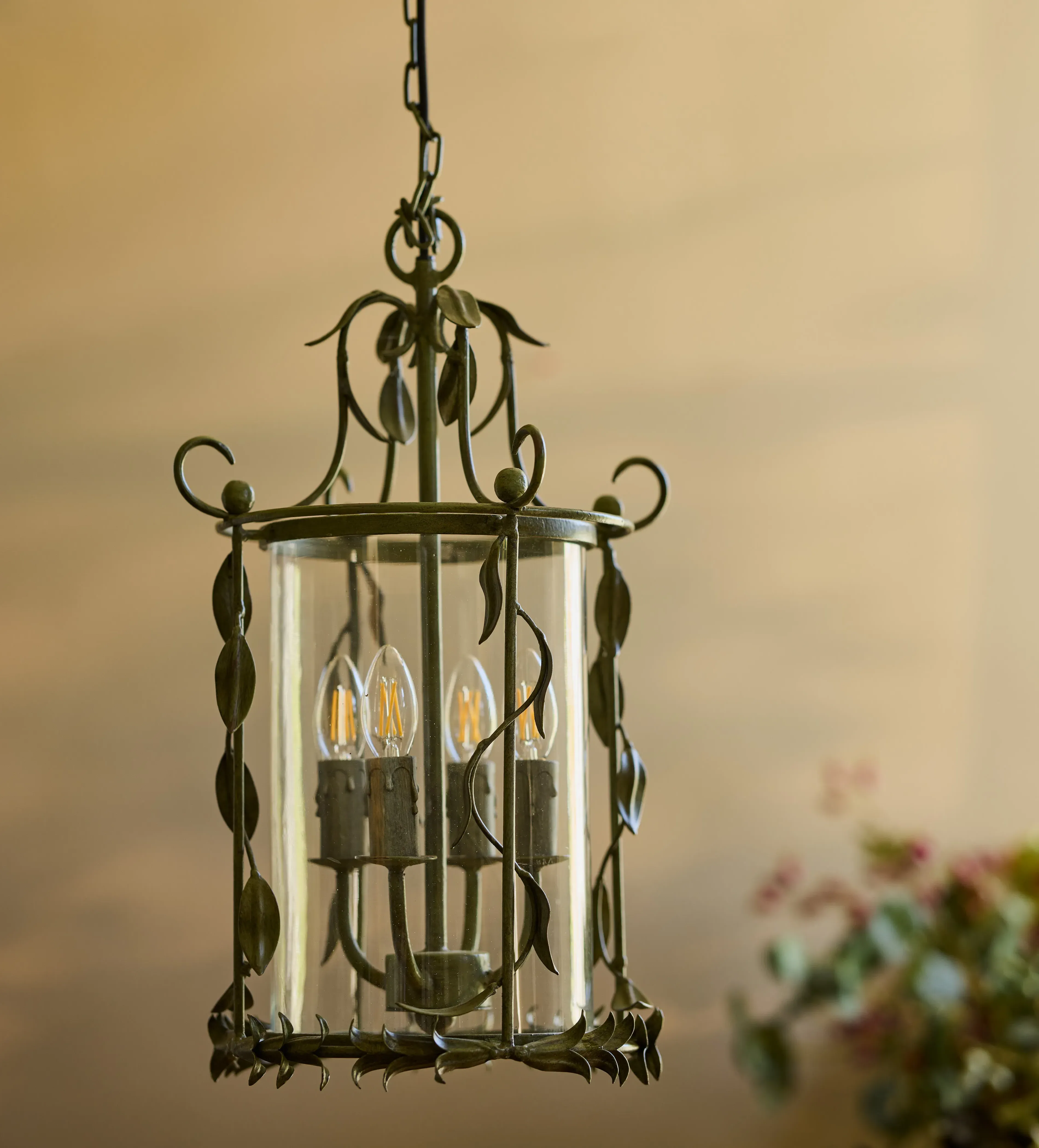 Kamlata Lantern Candle Holder - Verdigris by OKA
