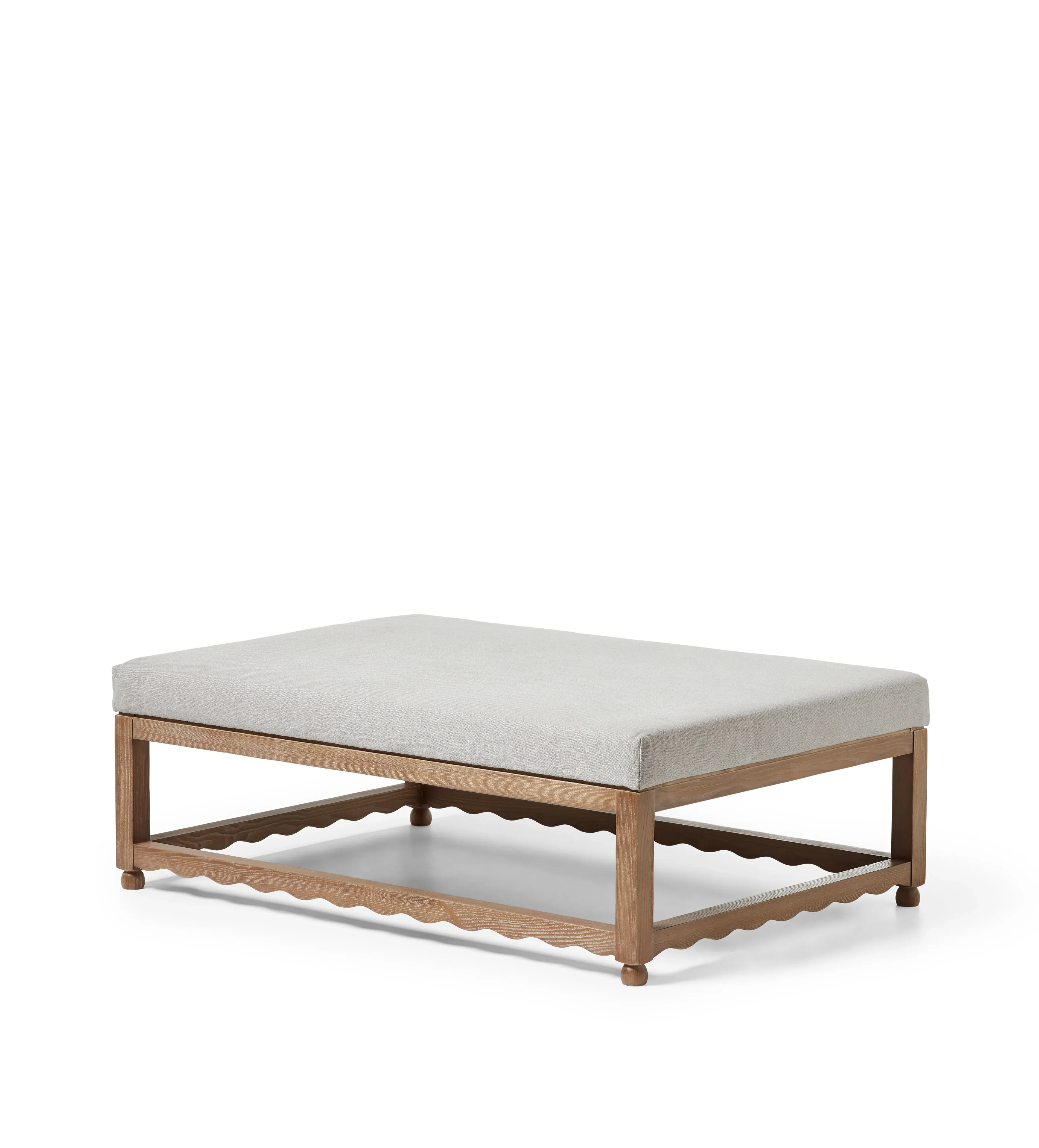 Kerensa Ottoman - Silver Grey, Linen alternate view