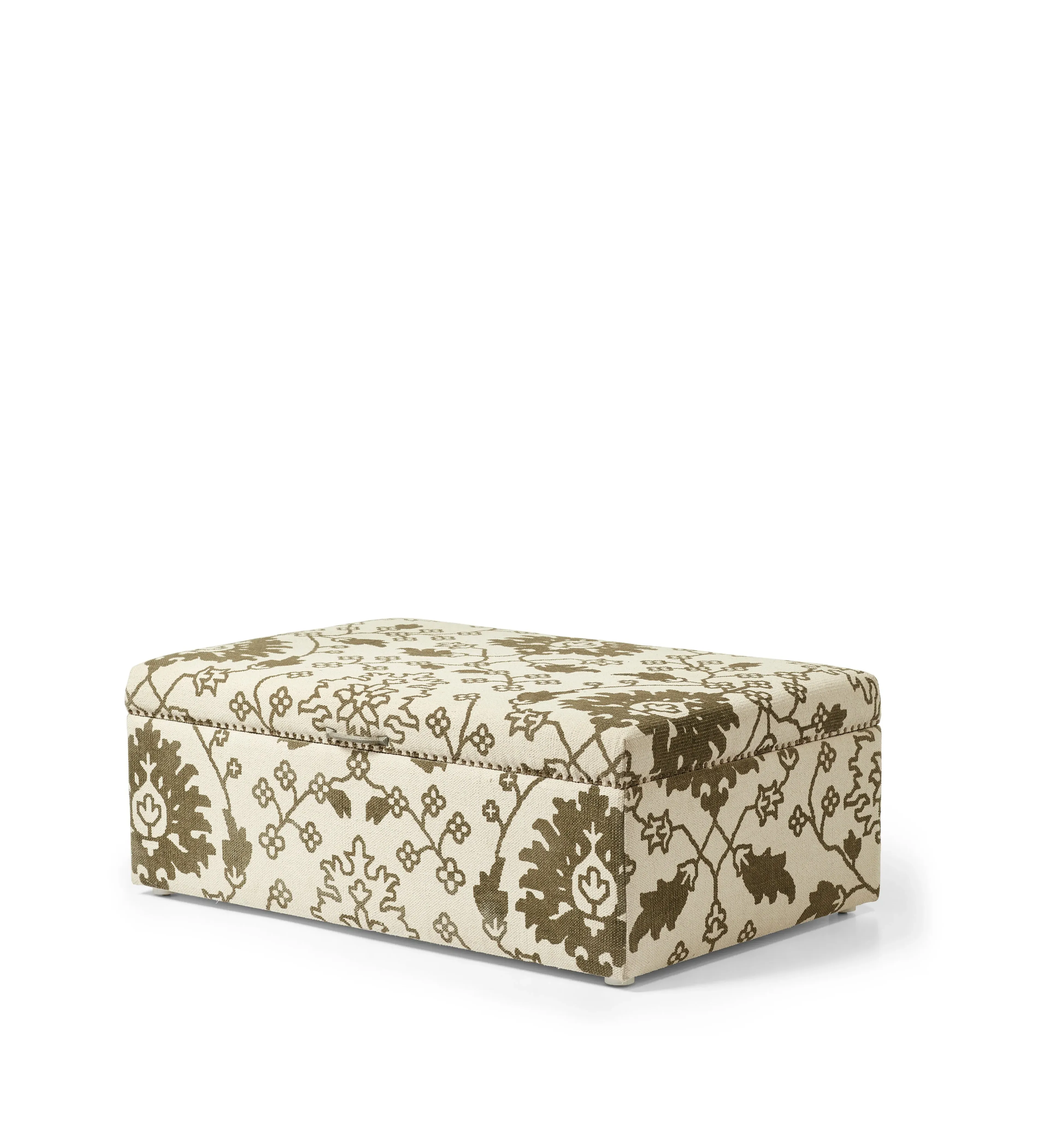 Khurshid Upholstered Storage Ottoman - Green alternate view