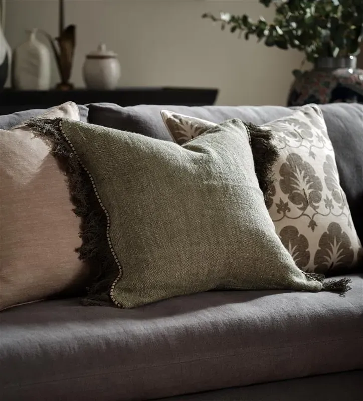 Kinara Cushion Cover - Grass, Linen product