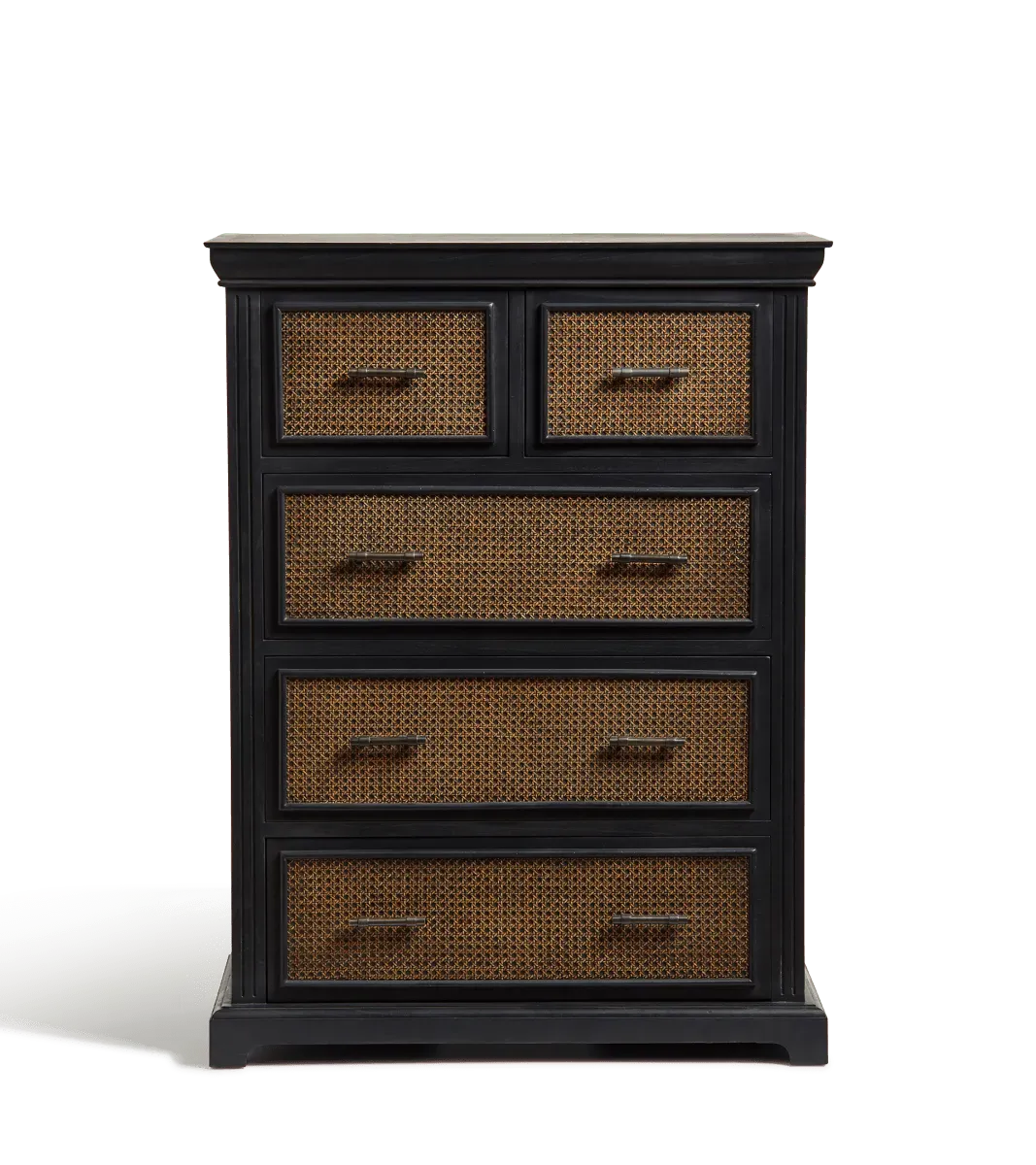 oka-large-bayuban-chest-of-drawers-ebony-chest-of-drawers-rattan-wood image