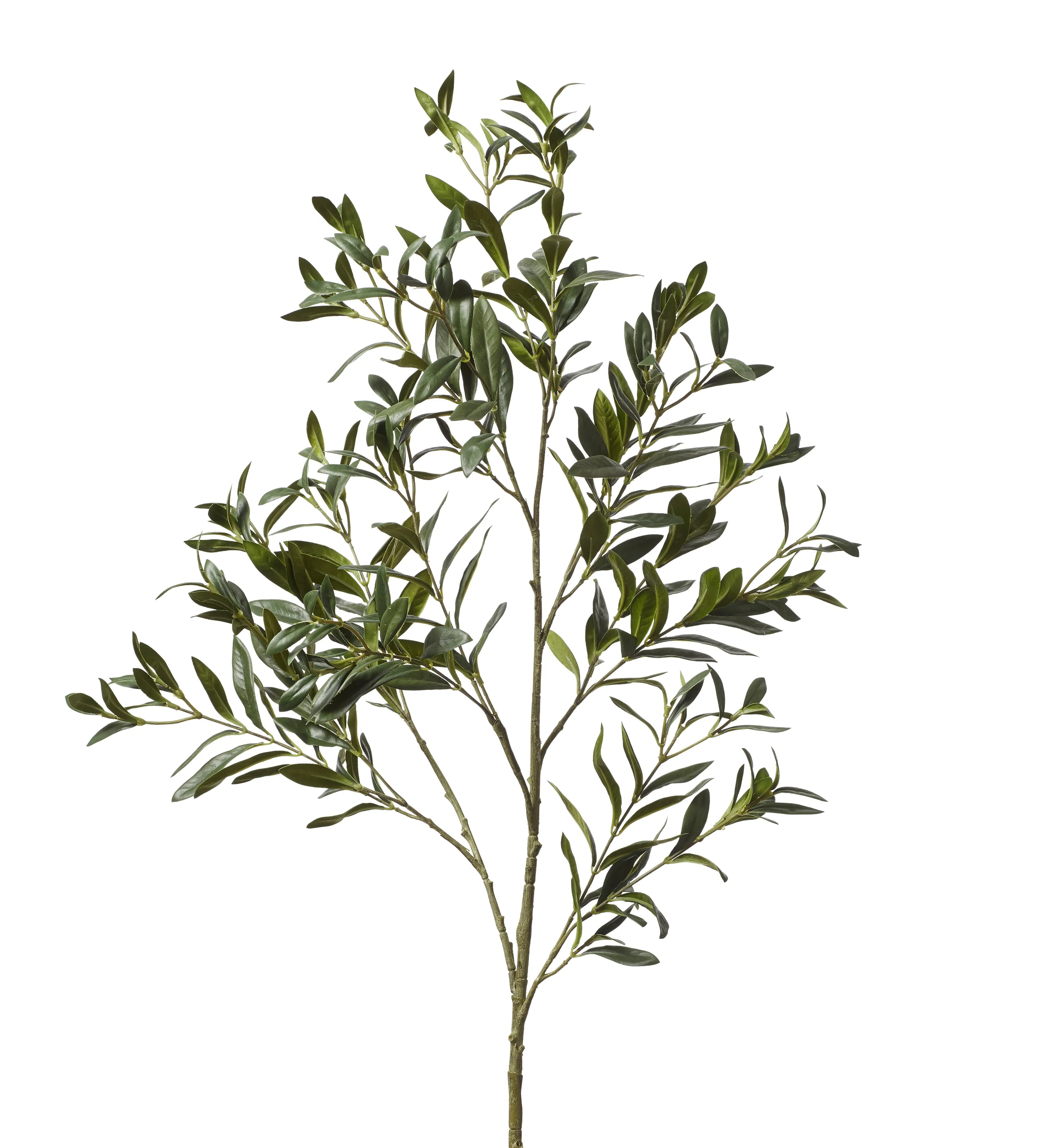 Large Olive Branch Faux Flower Stem - Green alternate view