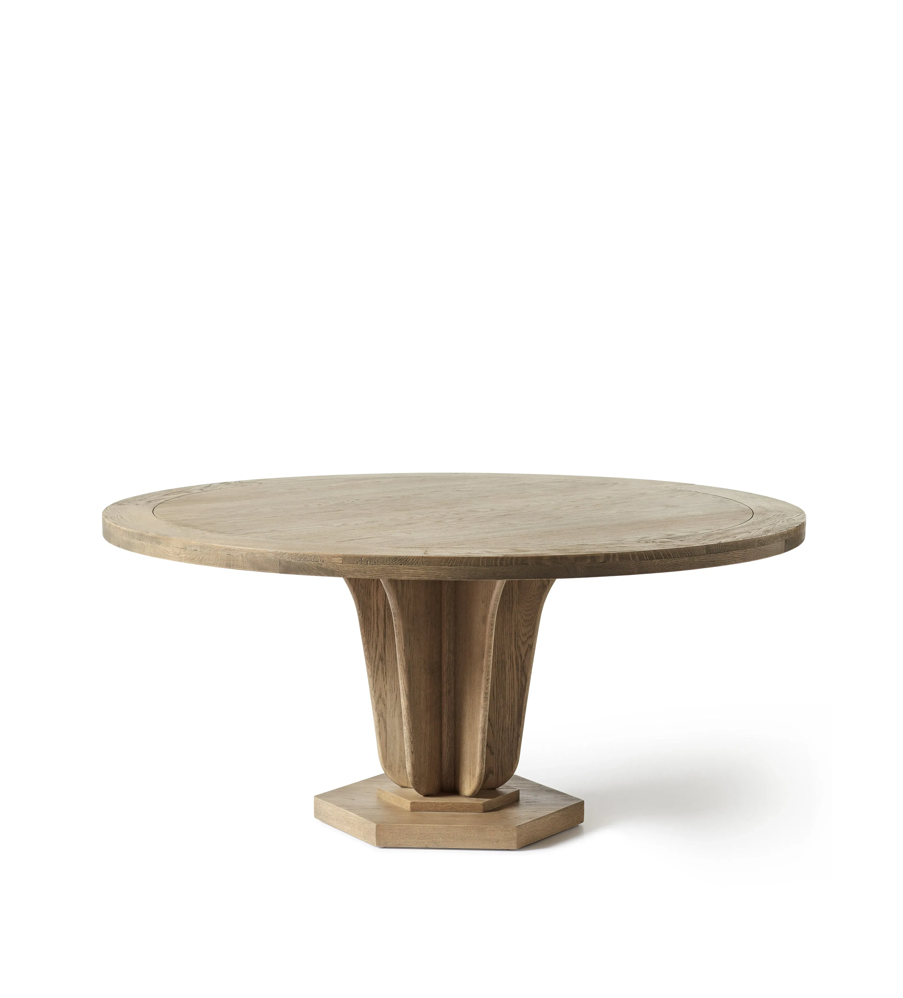 Large Round Dining Table - Weathered Oak alternate view