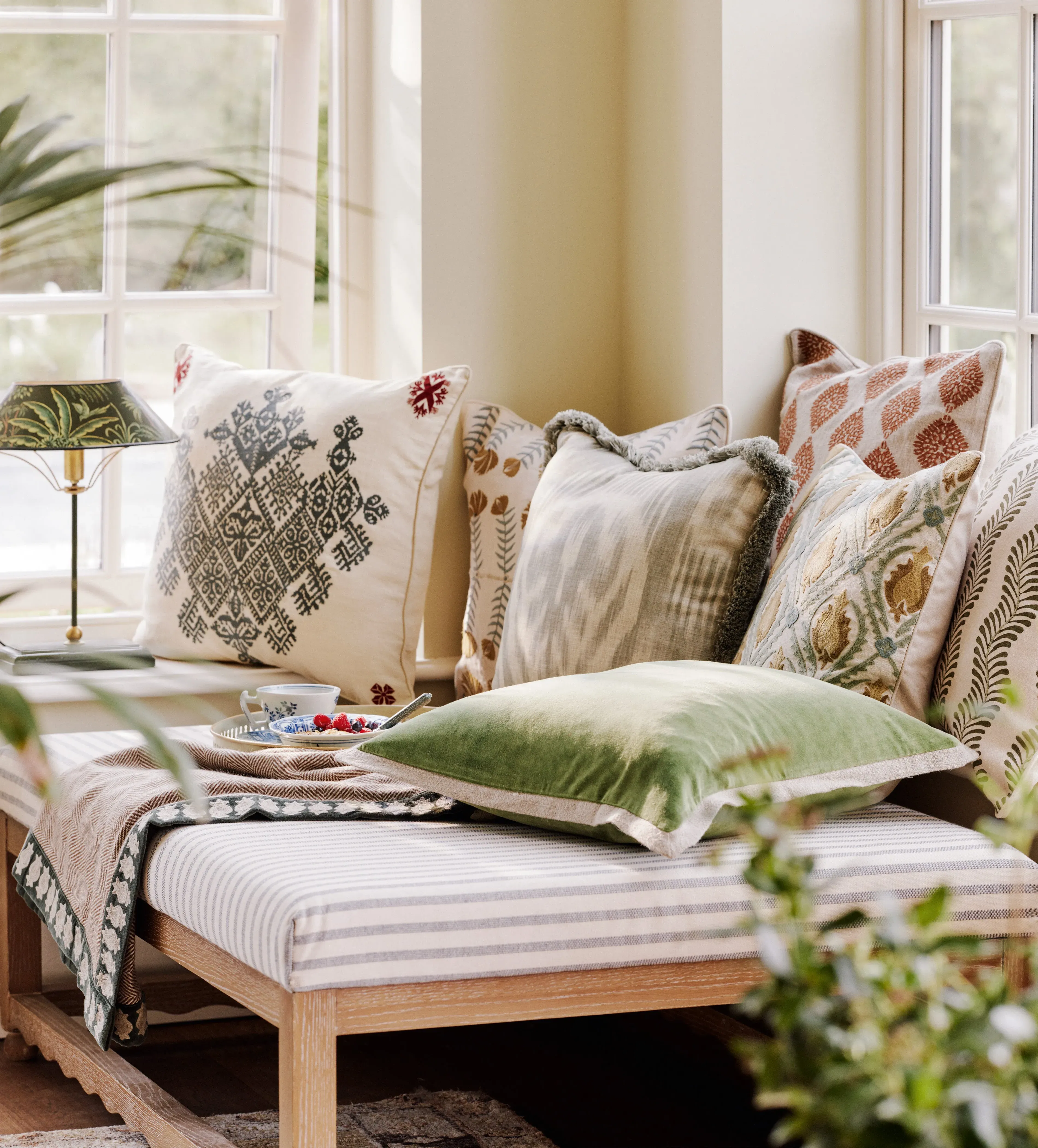 Lillian Cushion Cover - Pale Lichen, Cotton Hemp product