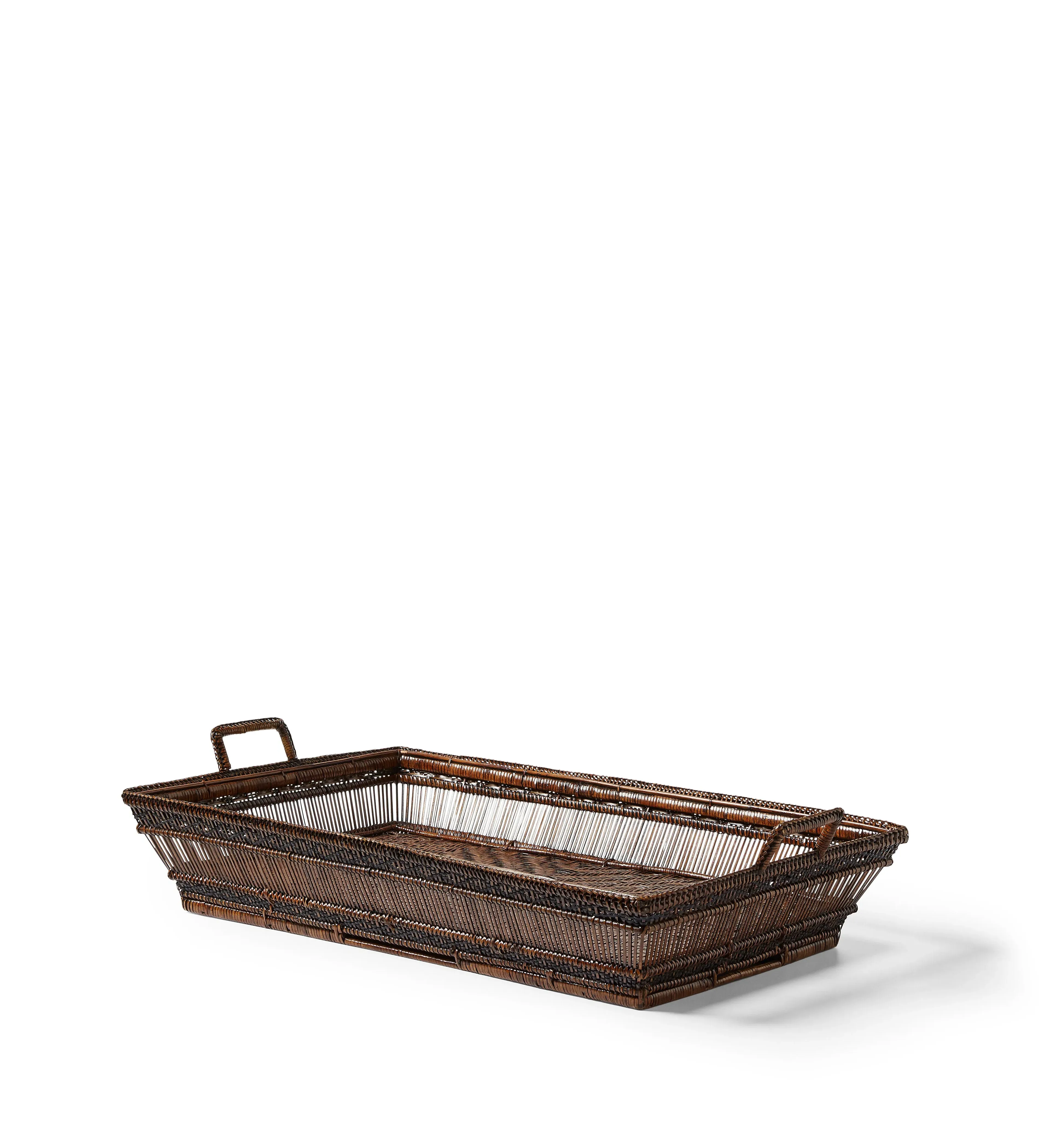 Mandalay Ottoman Tray - Antique Brown, Rattan alternate view