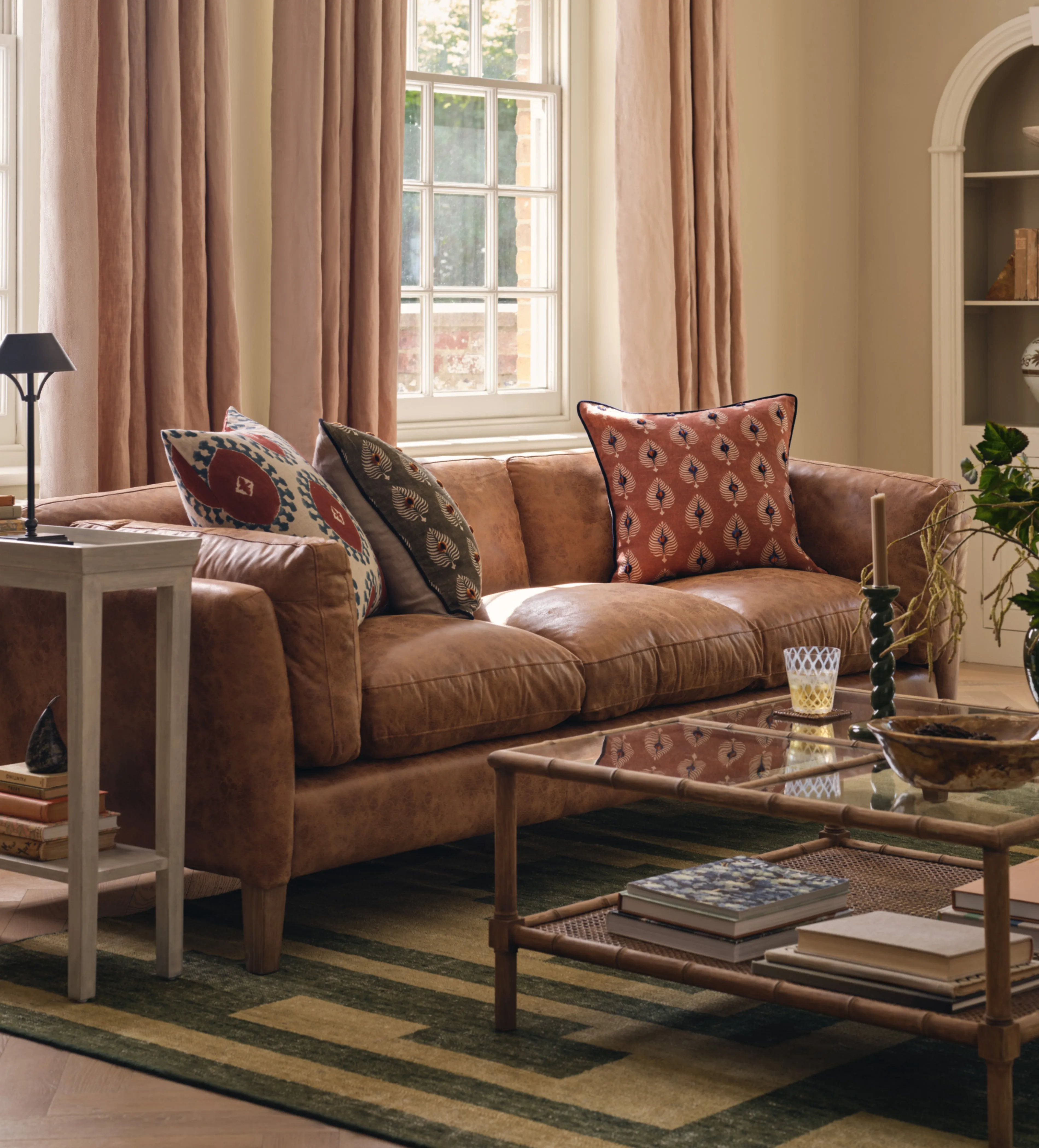 Marwick 3-Seater Sofa - Aged Tobacco, Leather product