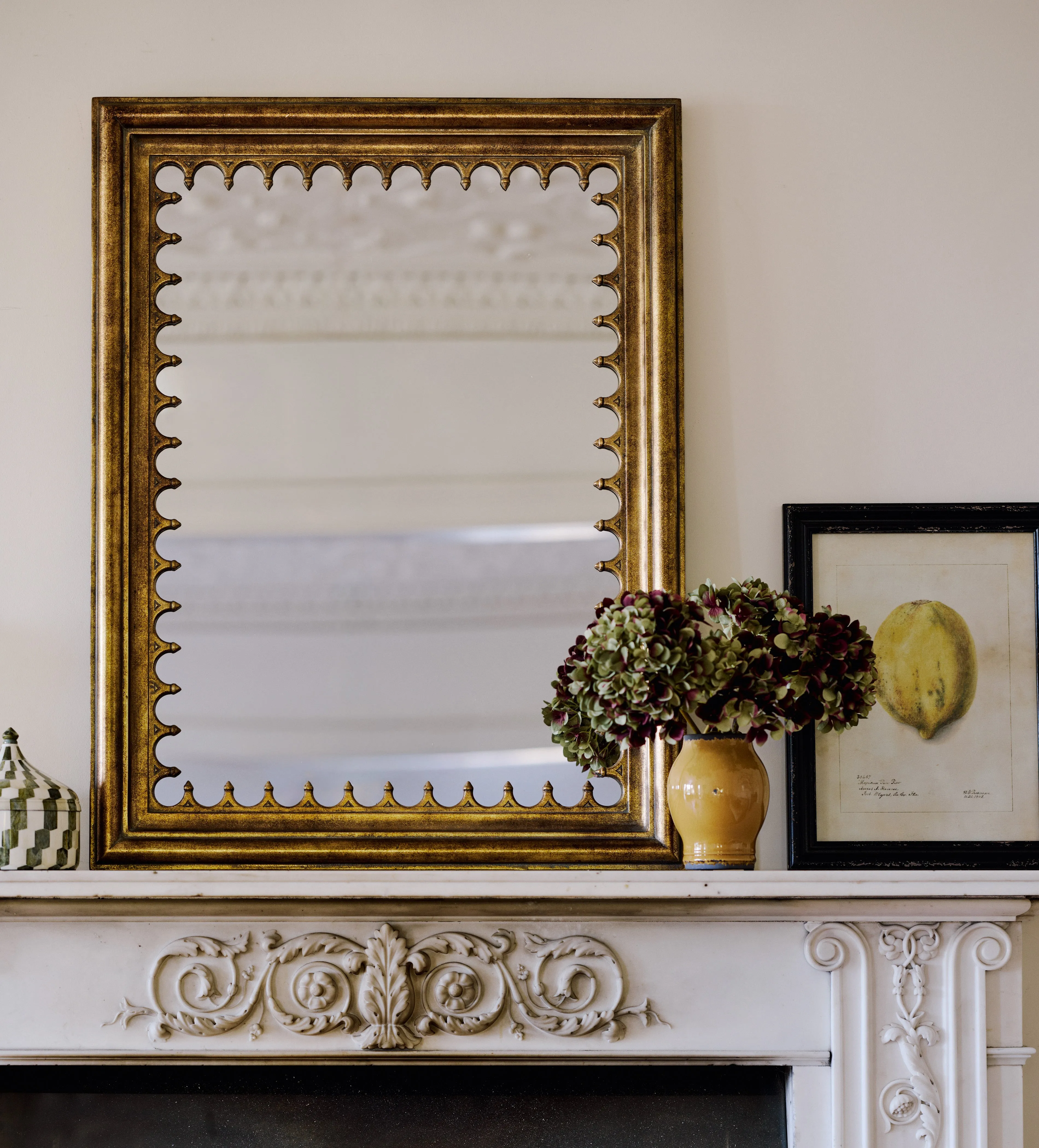 Montsoreau Wall Mirror - Antique Gold by OKA