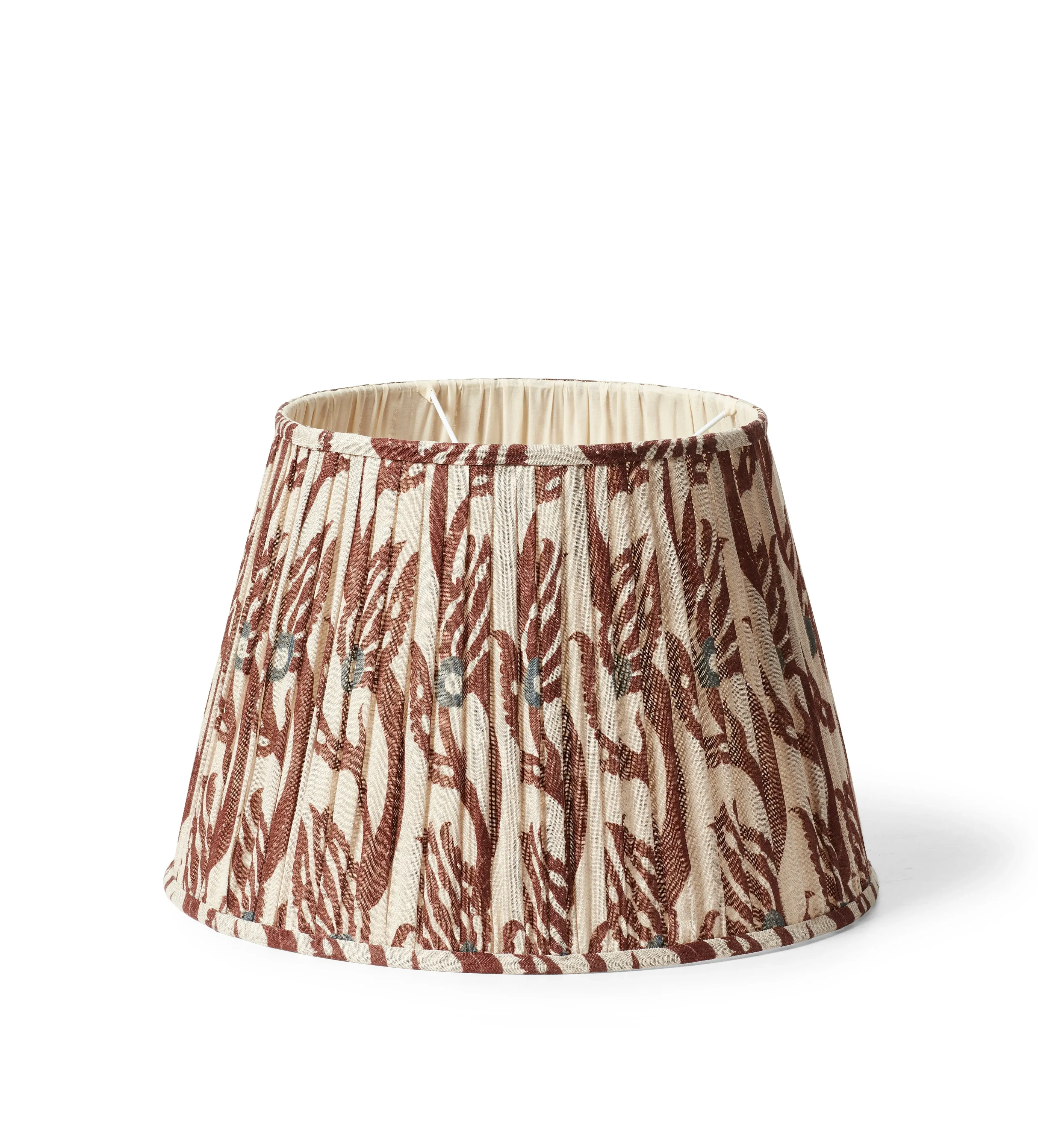Muhibbi 45cm Pleated Lampshade - Russett, Linen by OKA, image 2