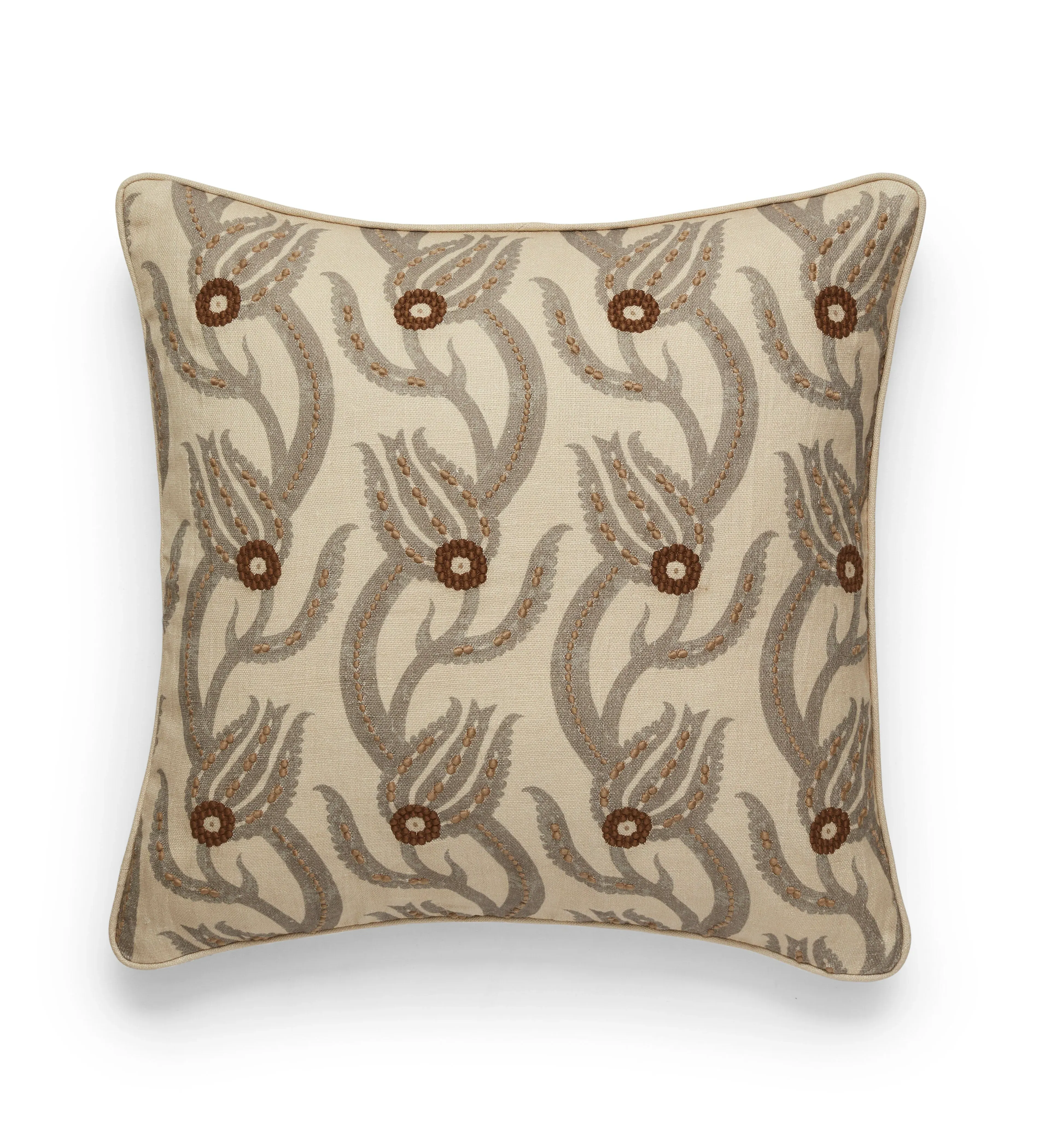 Muhibbi Cushion Cover - Pewter, Linen alternate view