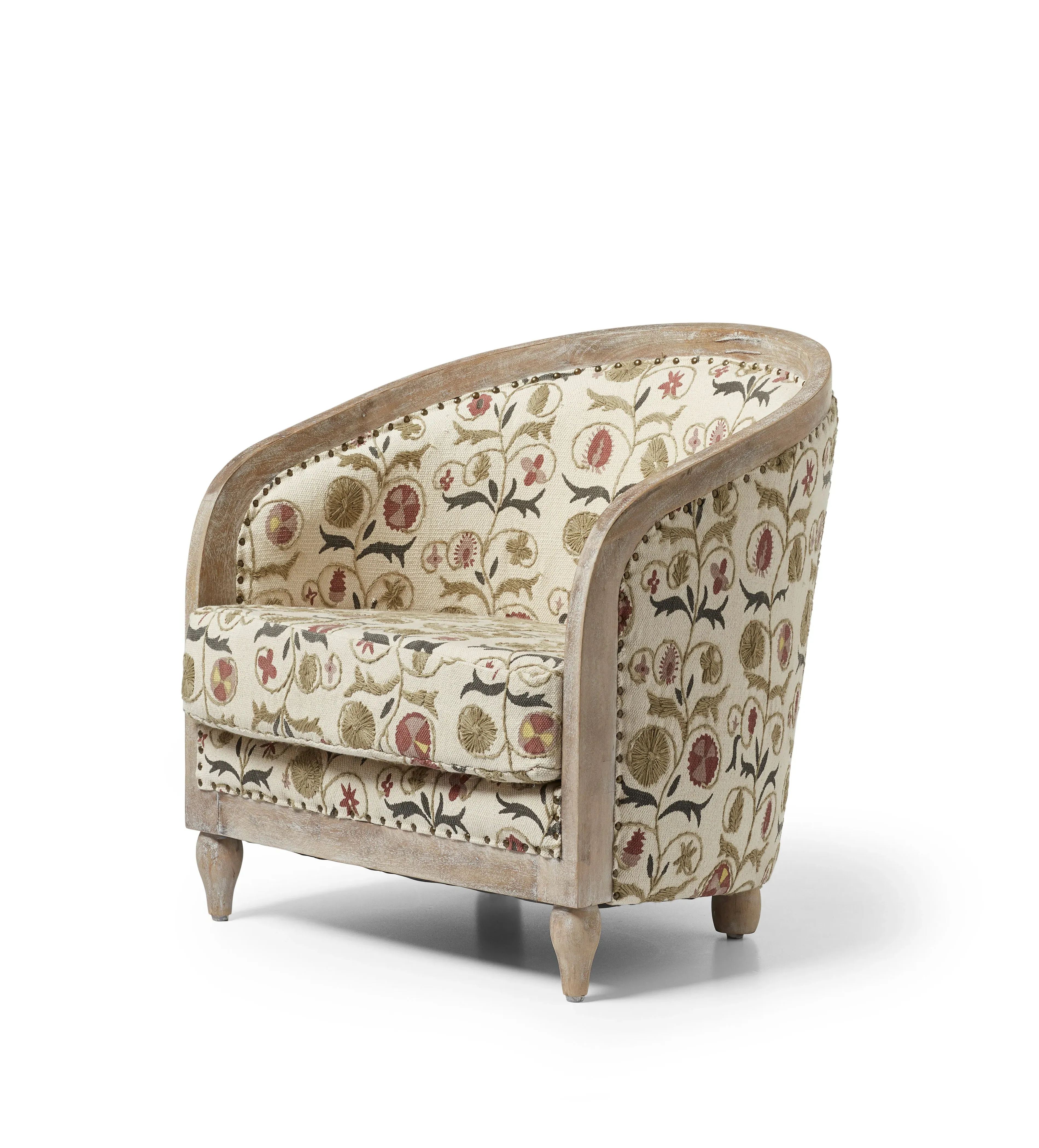 Nahana Tub Armchair - Olive, Mango Wood alternate view