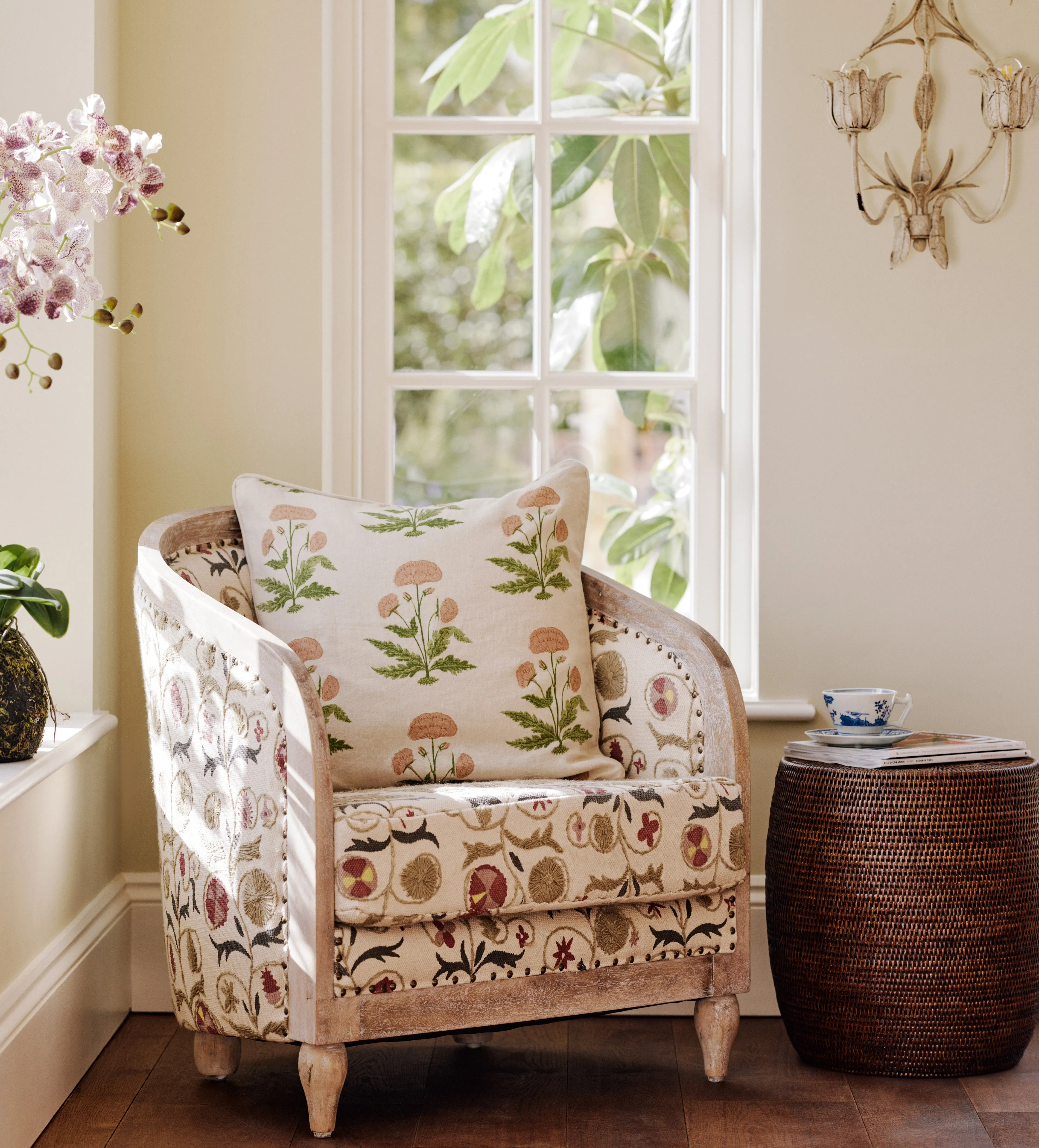 Nahana Tub Armchair - Olive, Mango Wood product