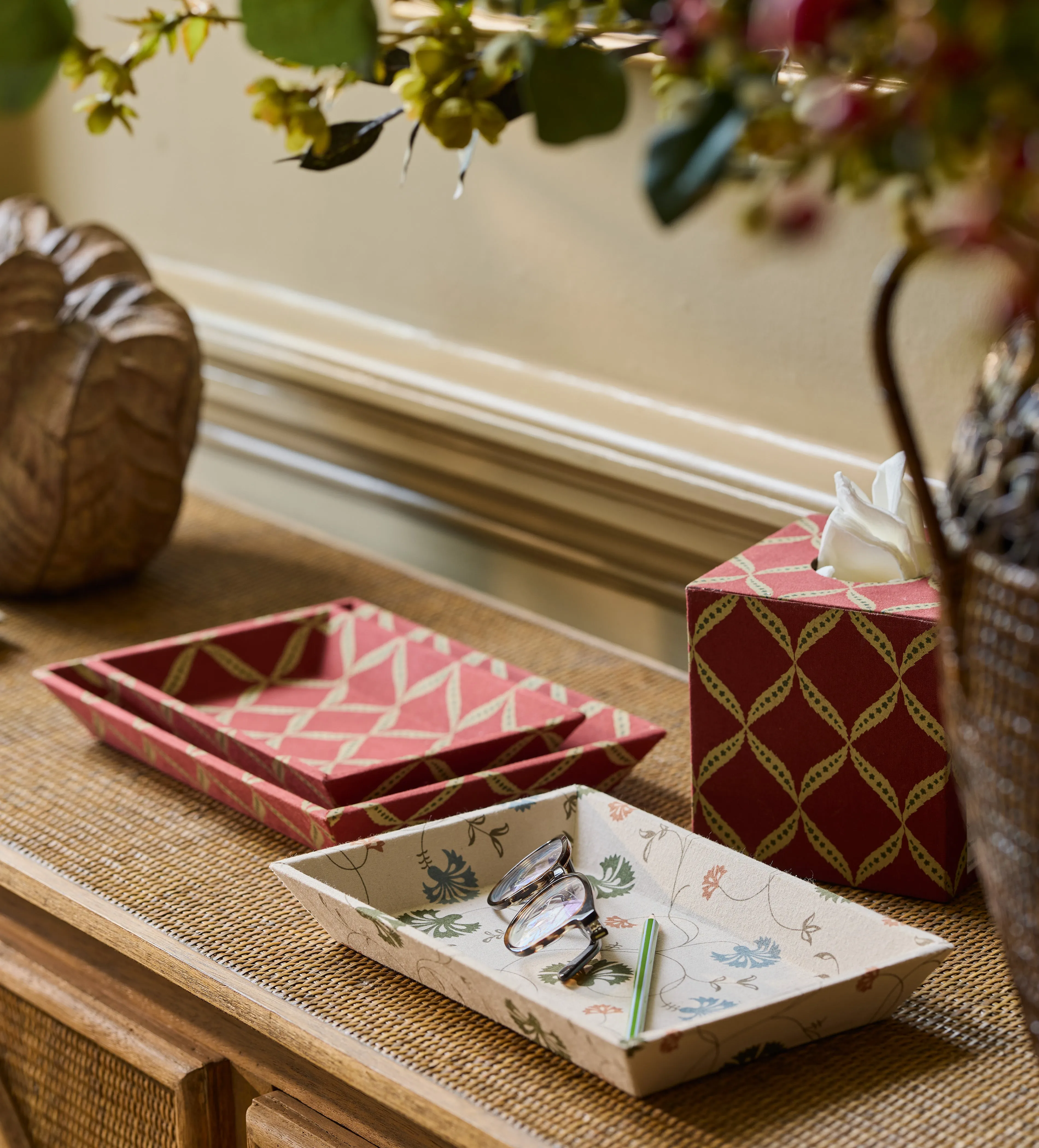 Nava and Atara Set of 3 Serving Trays - Apricot product