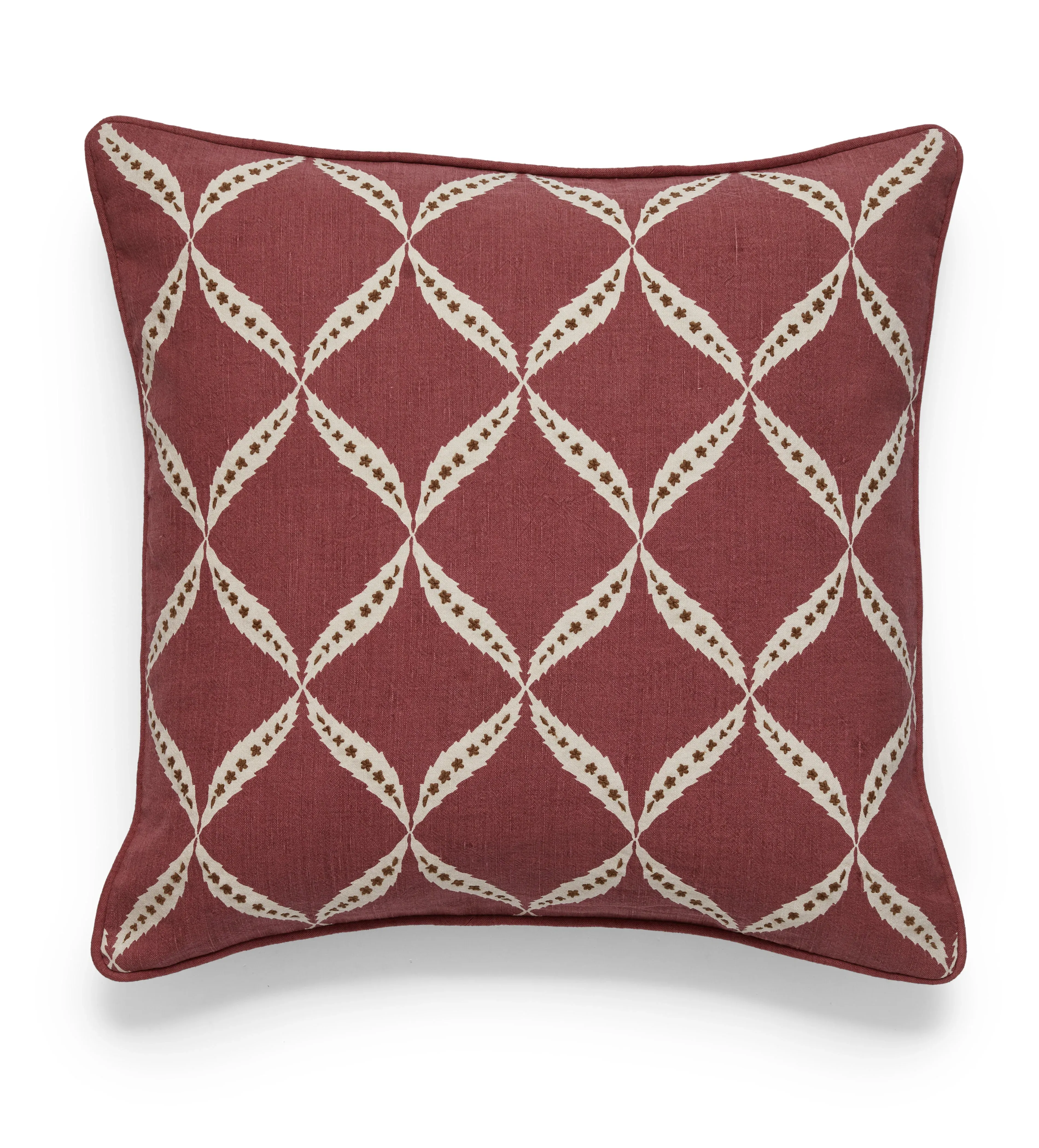Nava Cushion Cover - Blood Orange, Linen alternate view