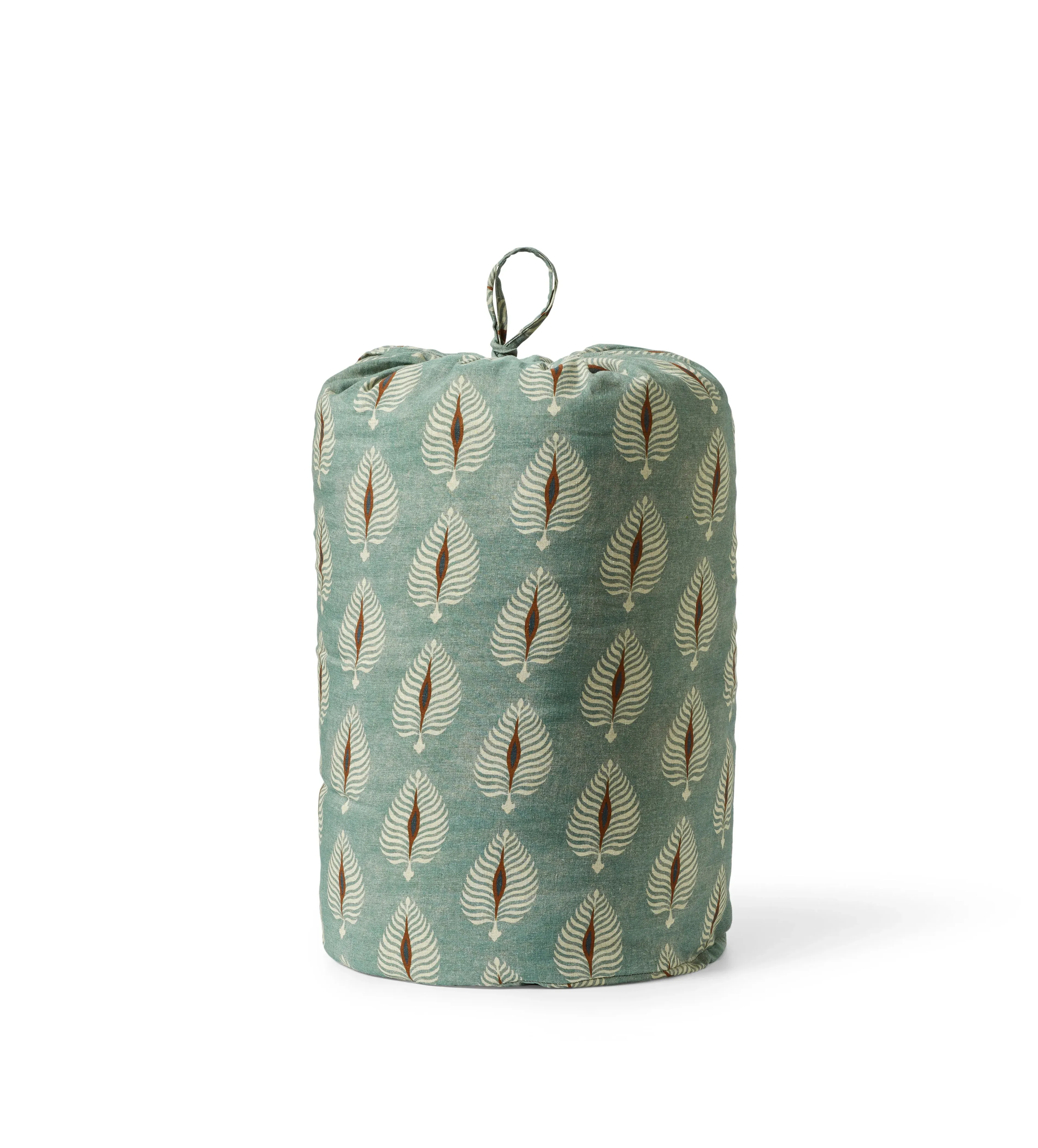 Ocellus Throw Quilt - Warm Seafoam, Cotton Linen product