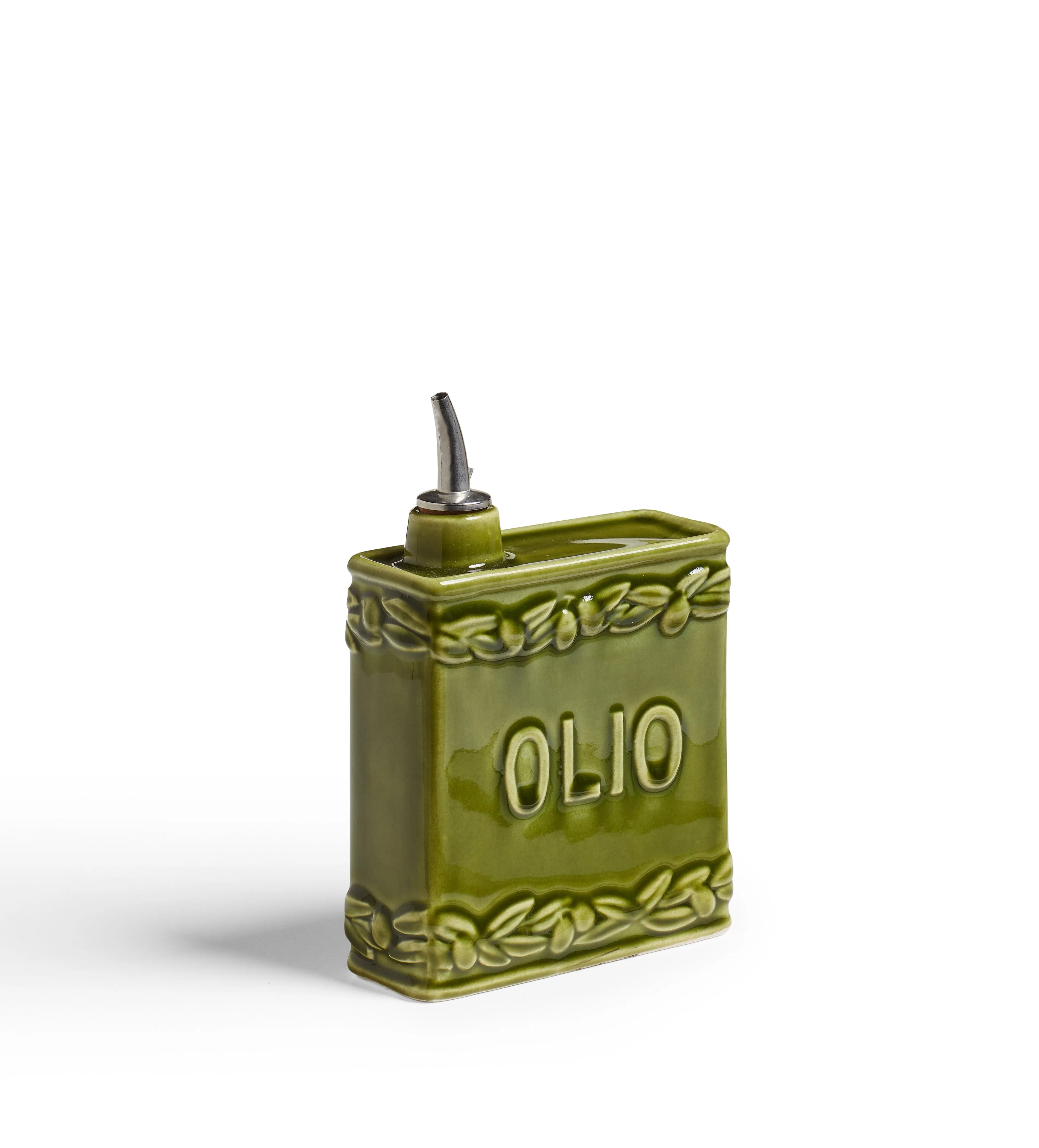 Oliveto Cruet - Green, Tuscan Stoneware by OKA, alternate view