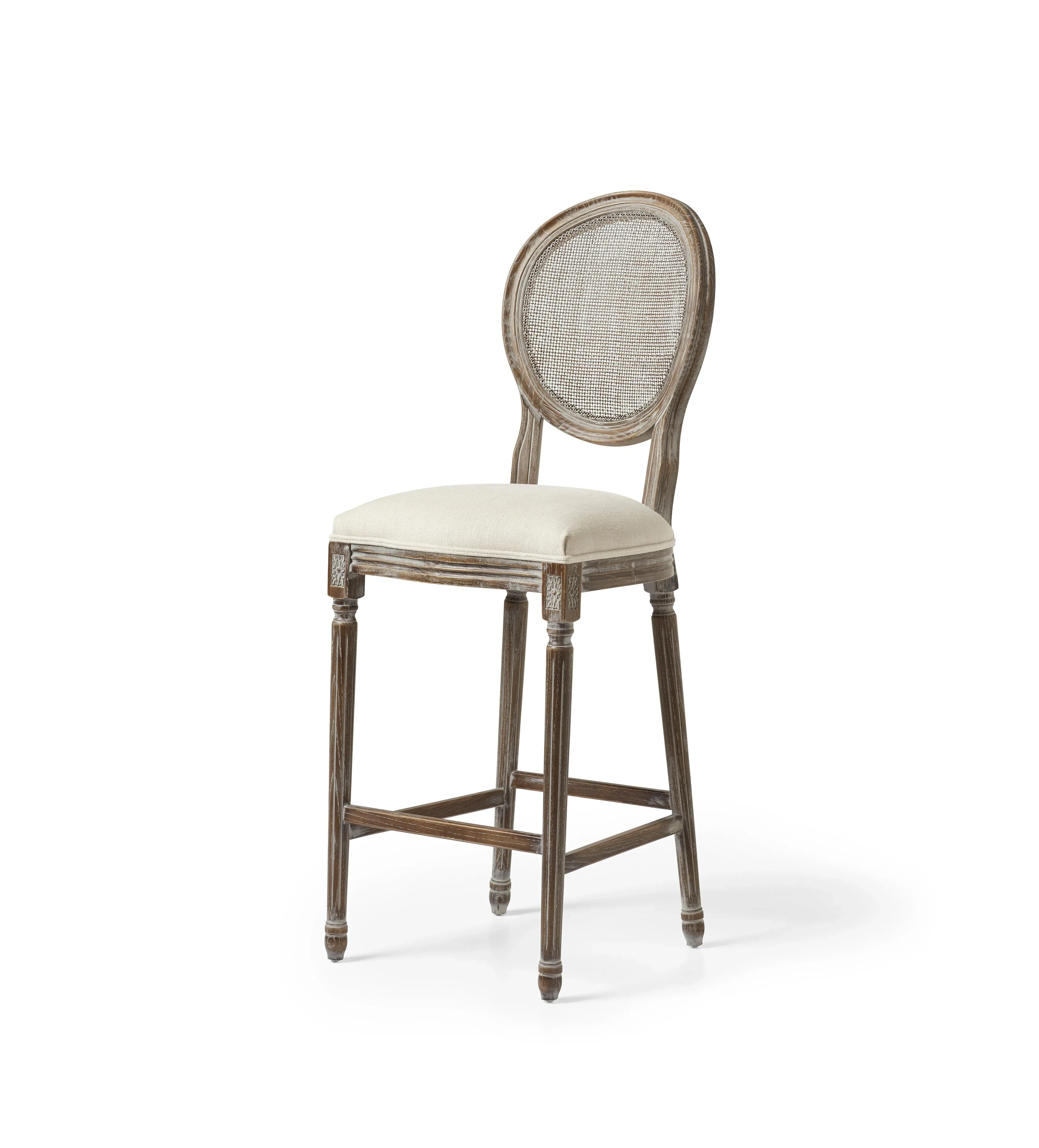 Ovalise Bar Stool - Natural, Oak by OKA, alternate view