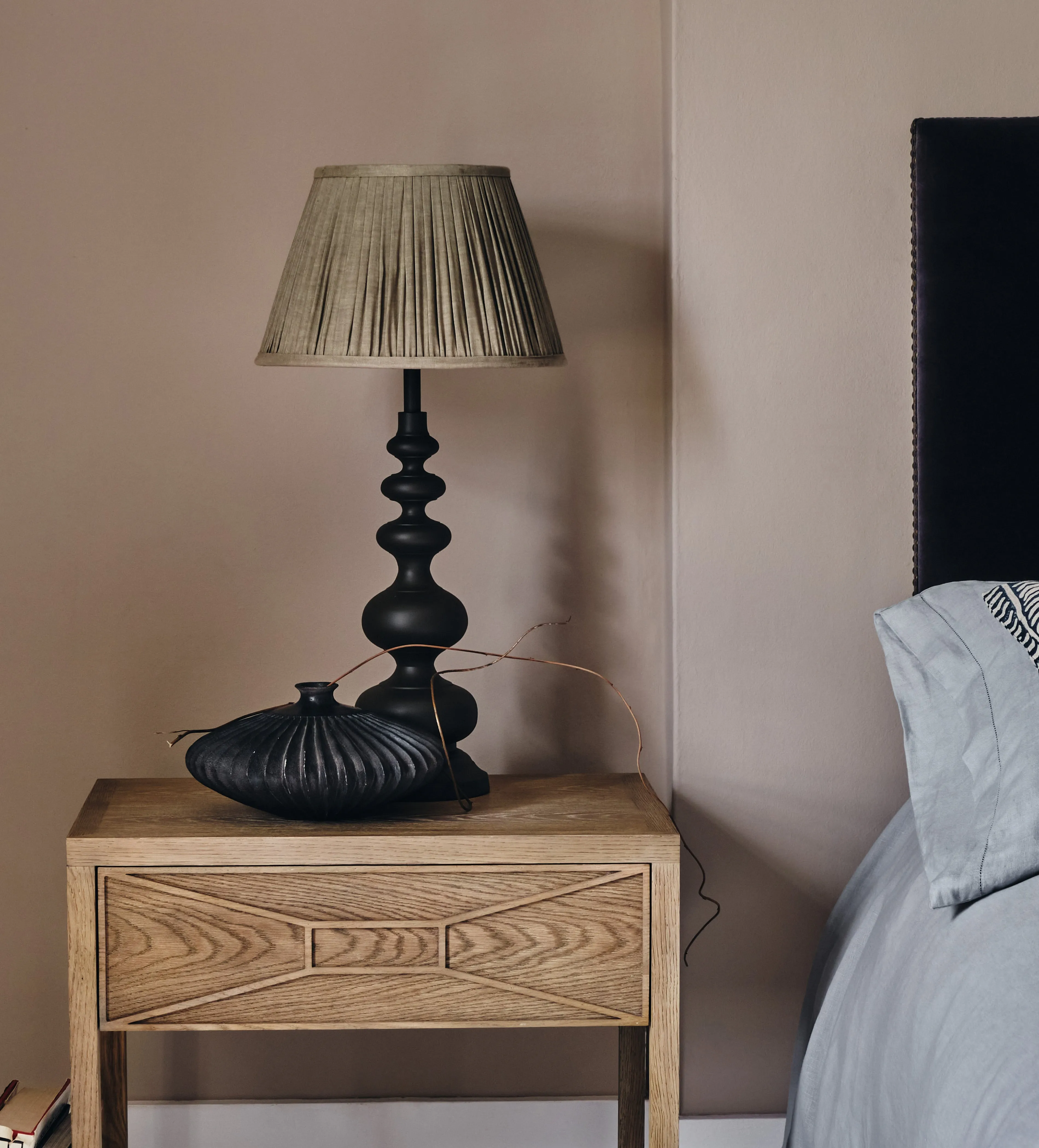 Persephone Table Lamp Base - Antique Grey, Aluminium product
