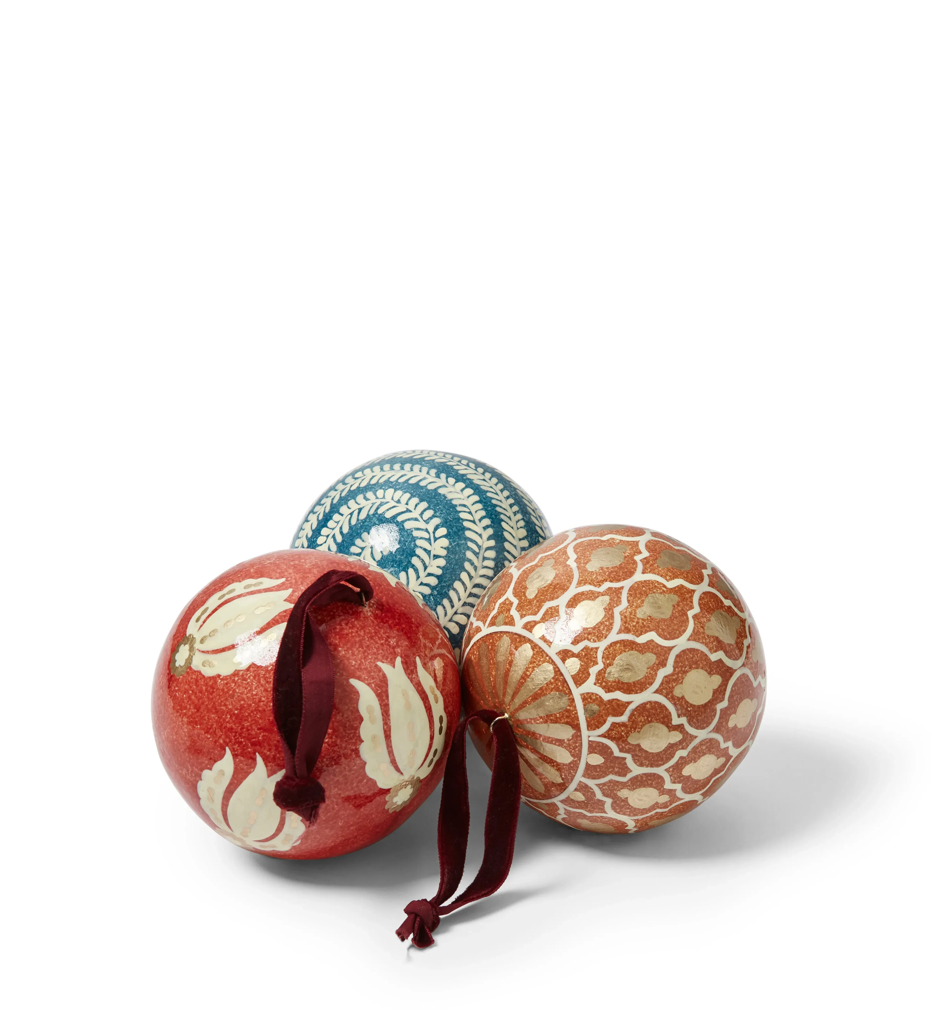 Picta Set of Three Baubles - Multi by OKA, image 2