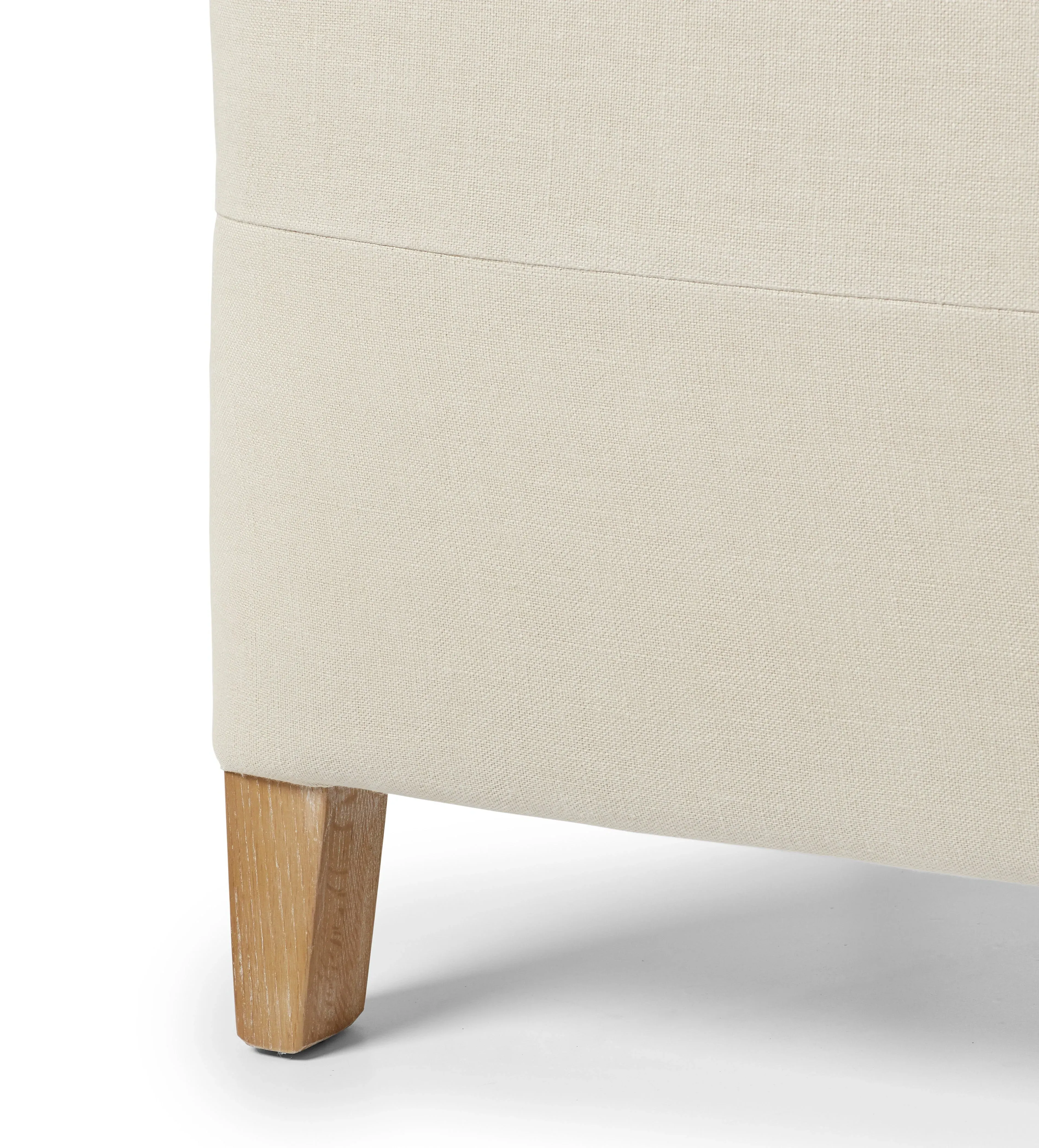 Piped Upholstered King Size Headboard - Natural, Linen product
