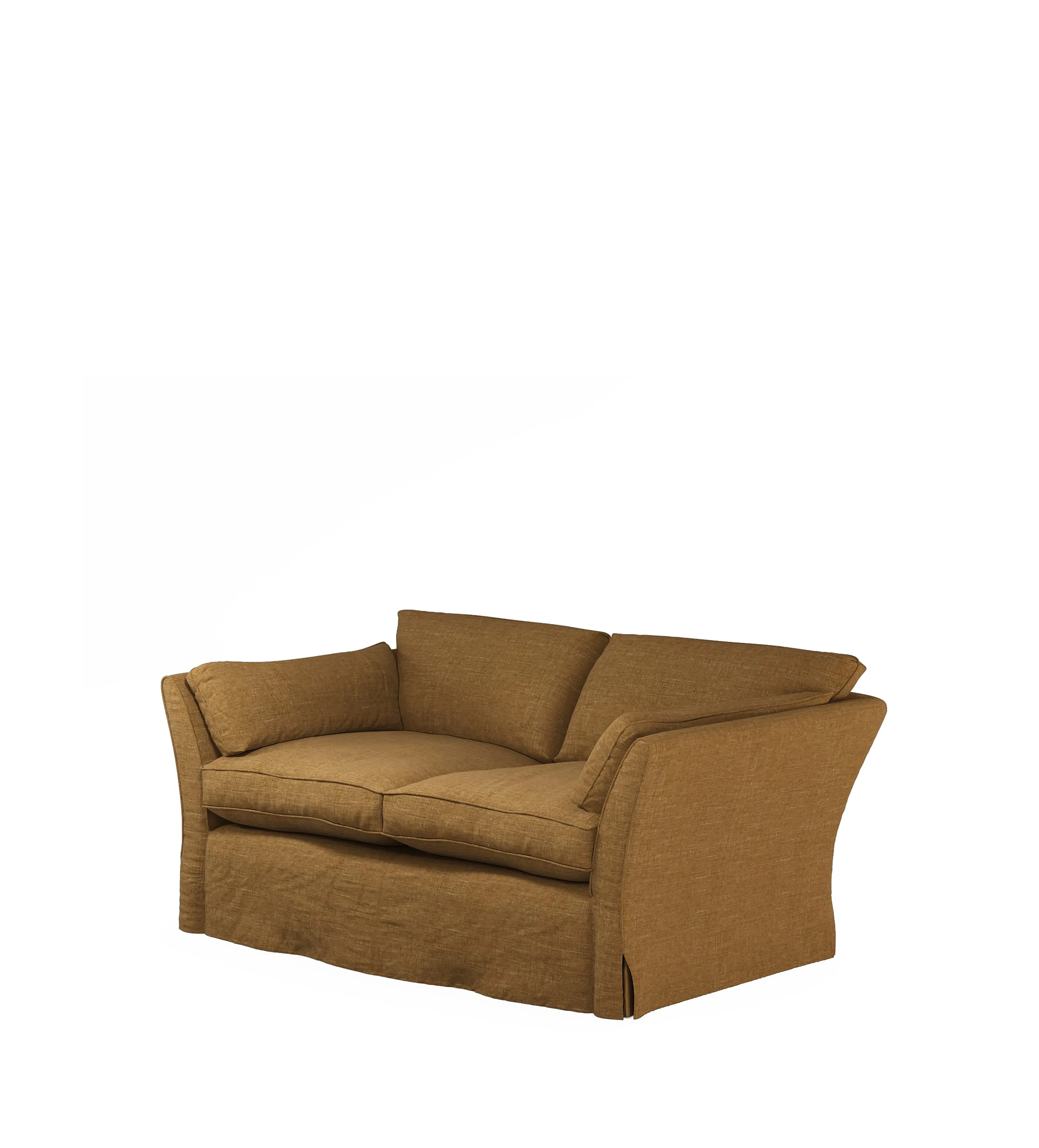 Radcliffe 2-Seater Sofa Loose Cover - Ochre, Laundered Linen alternate view