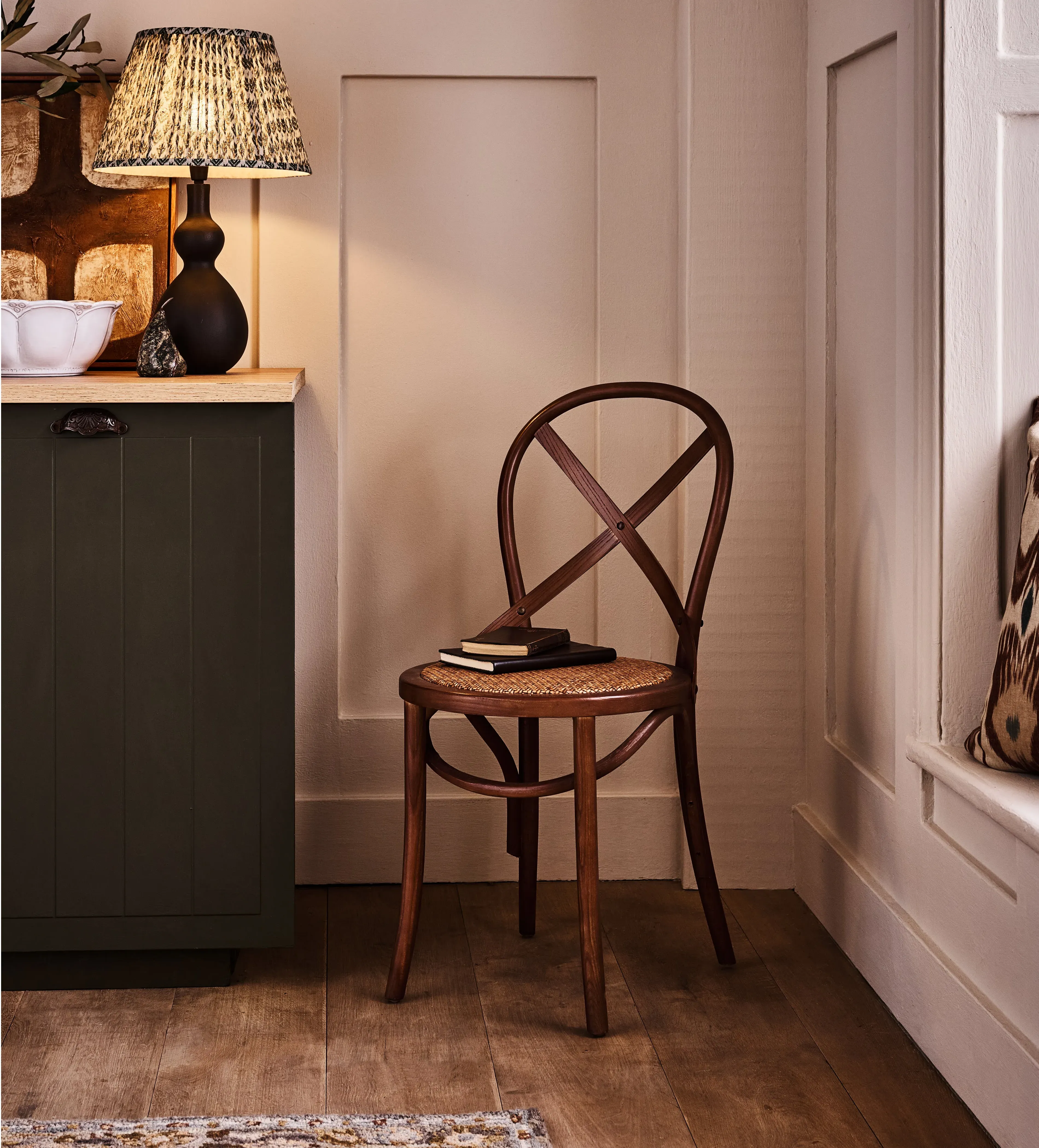 Croix Rattan Dining Chair - Chestnut by OKA