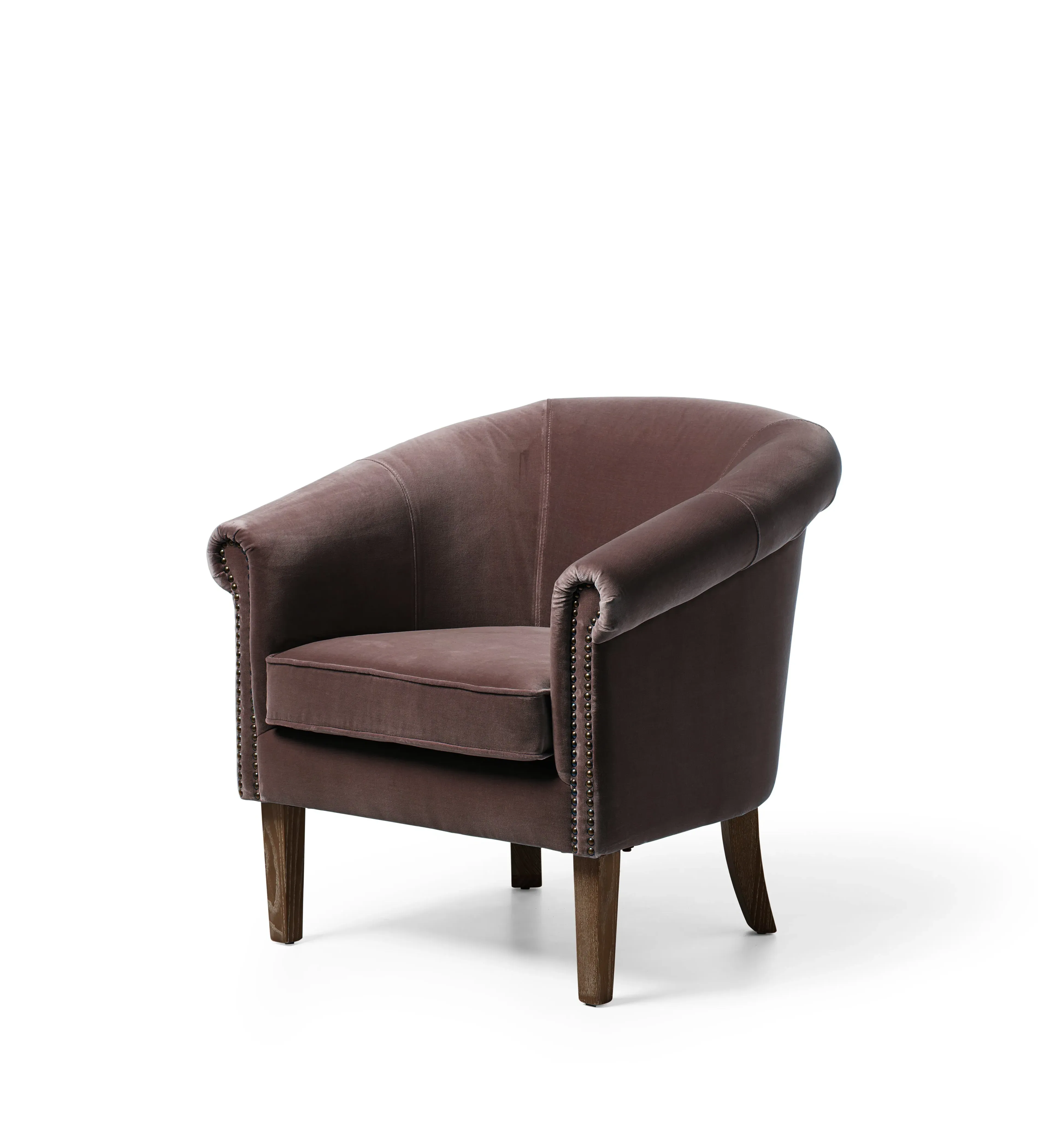 Regne Armchair - Grey, Velvet alternate view