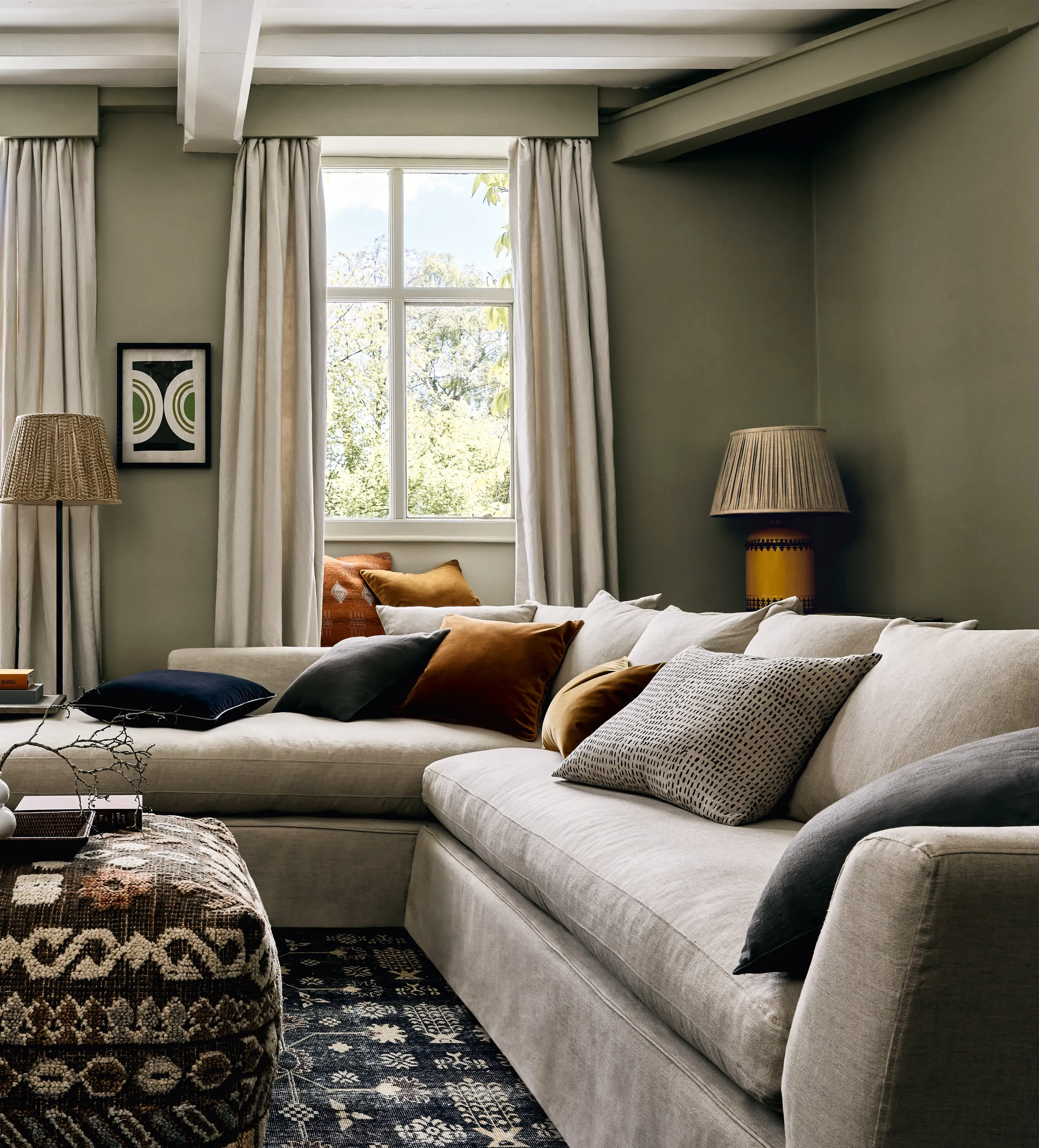 Lamorna Right-Hand Corner Sofa with Chaise - Natural Linen product